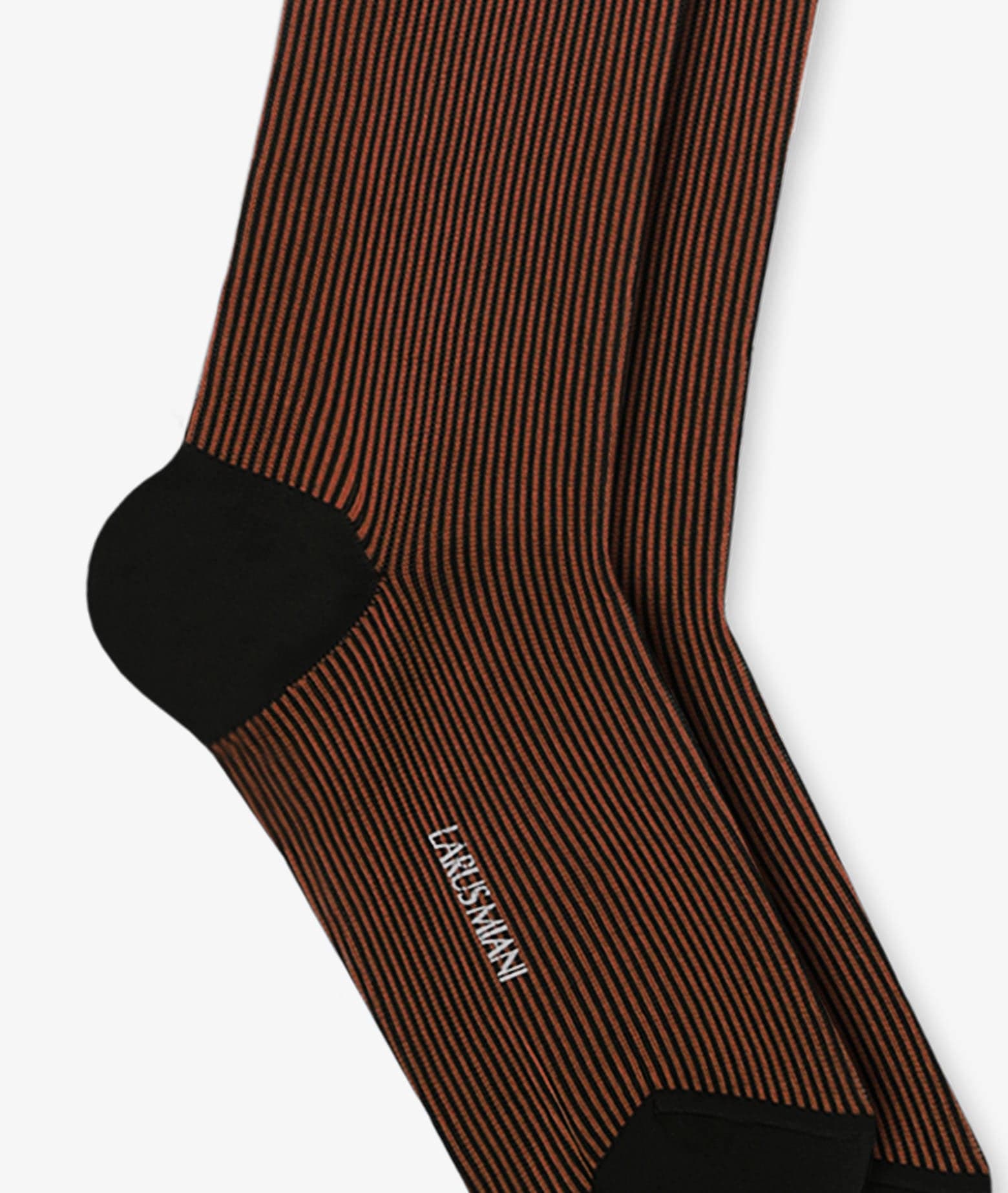 Larusmiani Striped Socks Socks In Rust