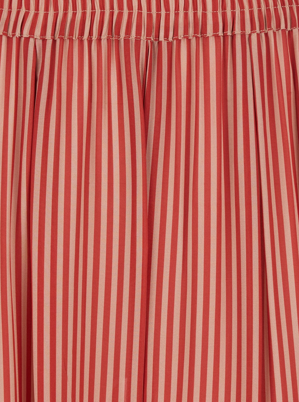 Merci Red Pants With All-over Striped Motif And Elastic Waist In Fabric Woman