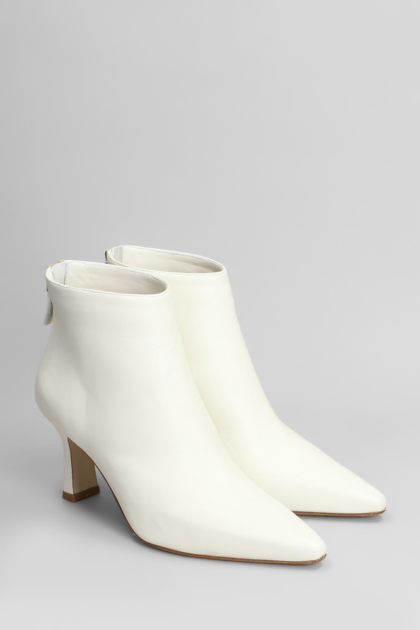 The Seller High Heels Ankle Boots In White Leather In White