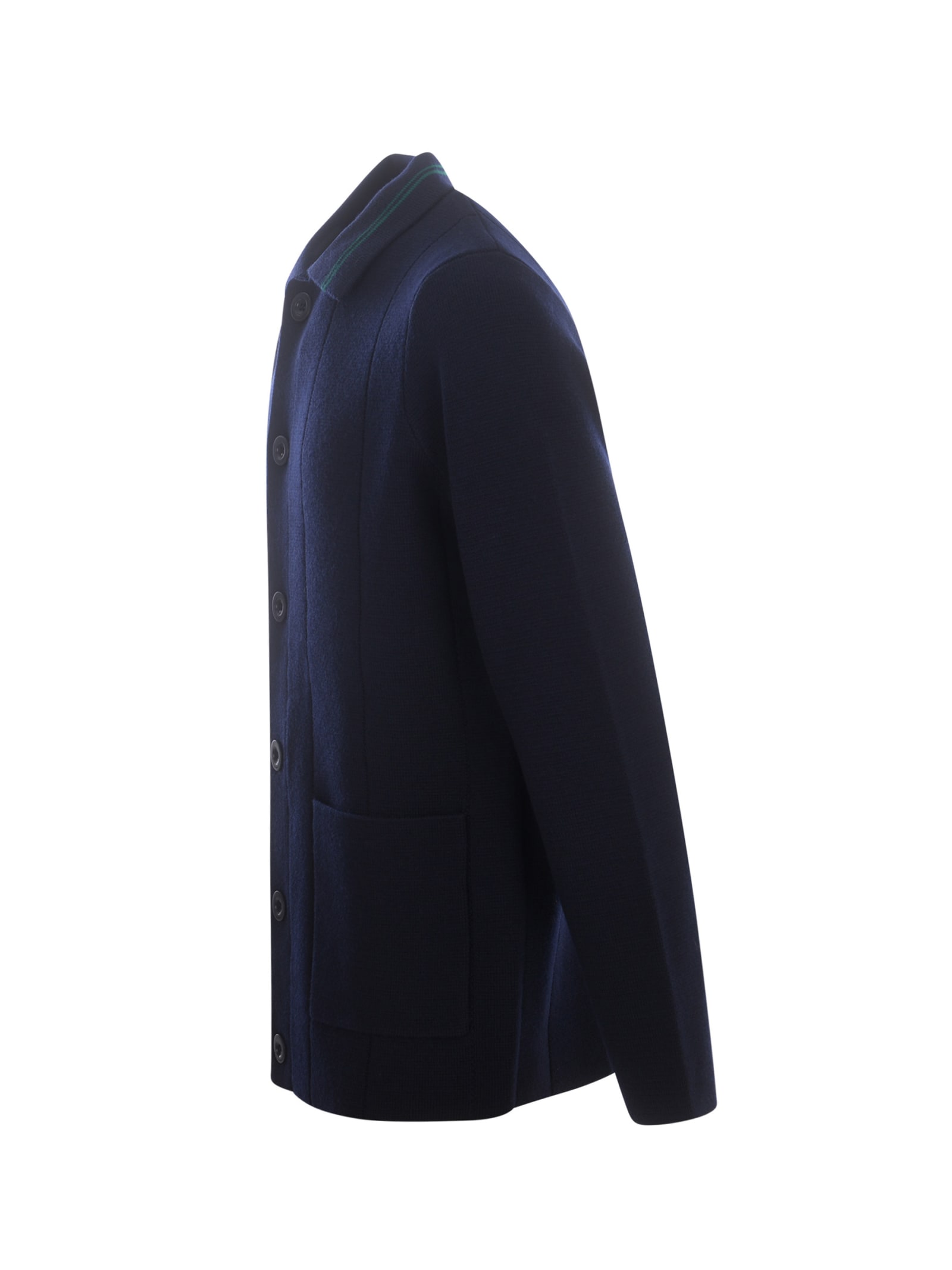 Shop Drôle De Monsieur Sweater Drole De Monsieur In Merino Wool In Blue