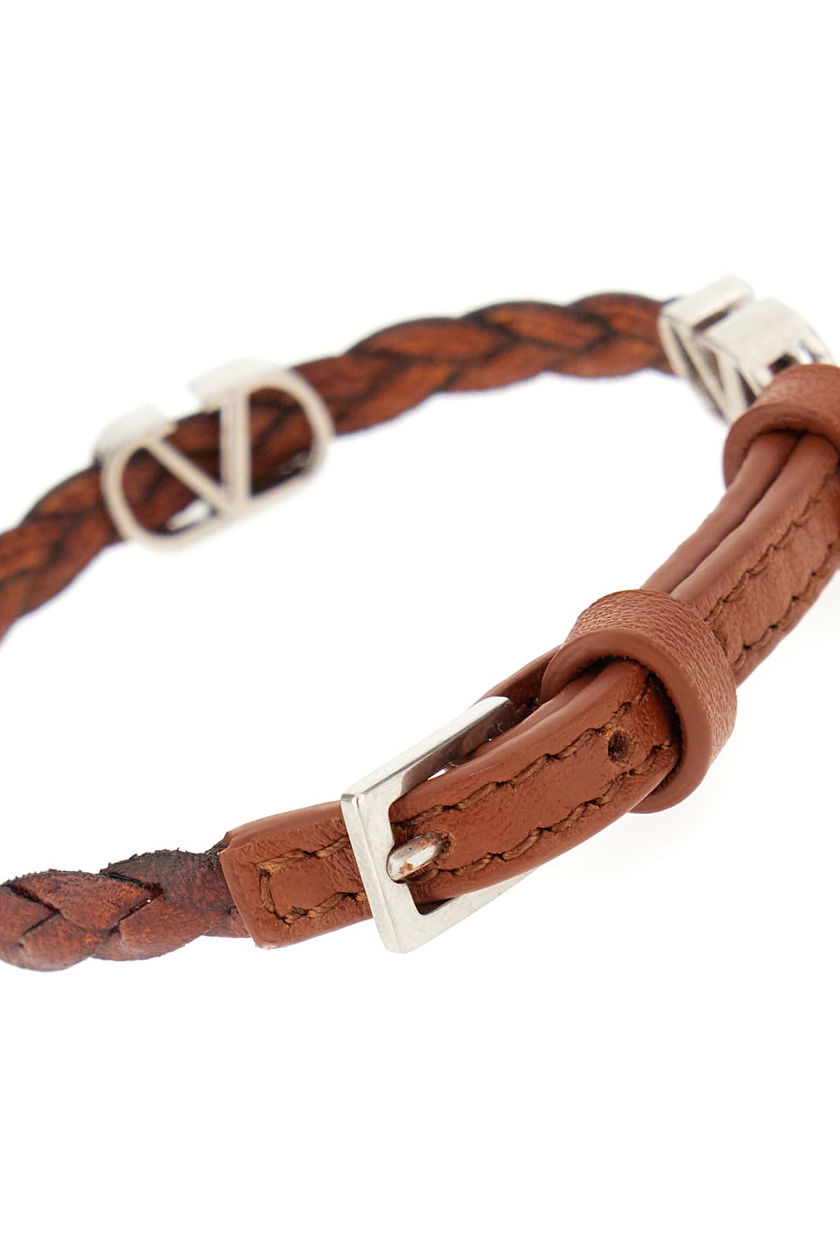 Valentino Vlogo Signature Bracelet In Dark Brandy