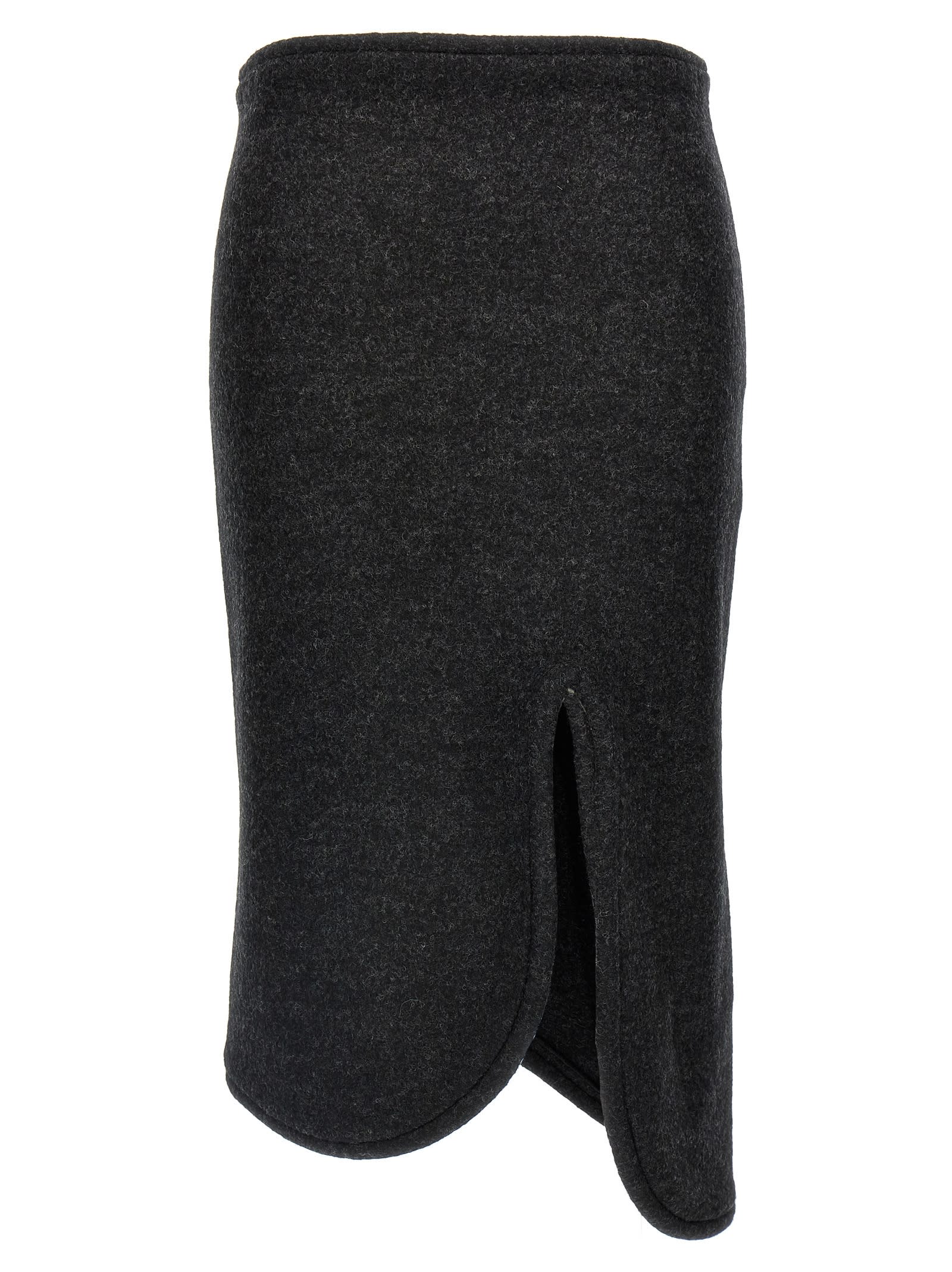 VICTORIA BECKHAM PADDED TUBE DETAIL SKIRT 