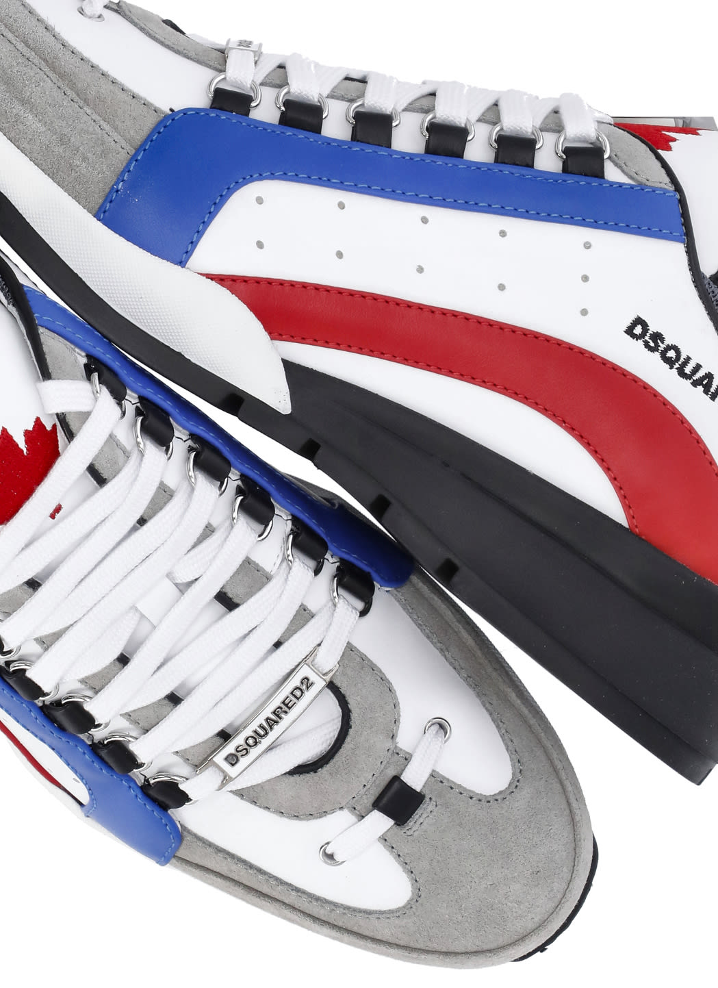 Dsquared2 Legendary Leather Low-top Sneakers In Multicolor