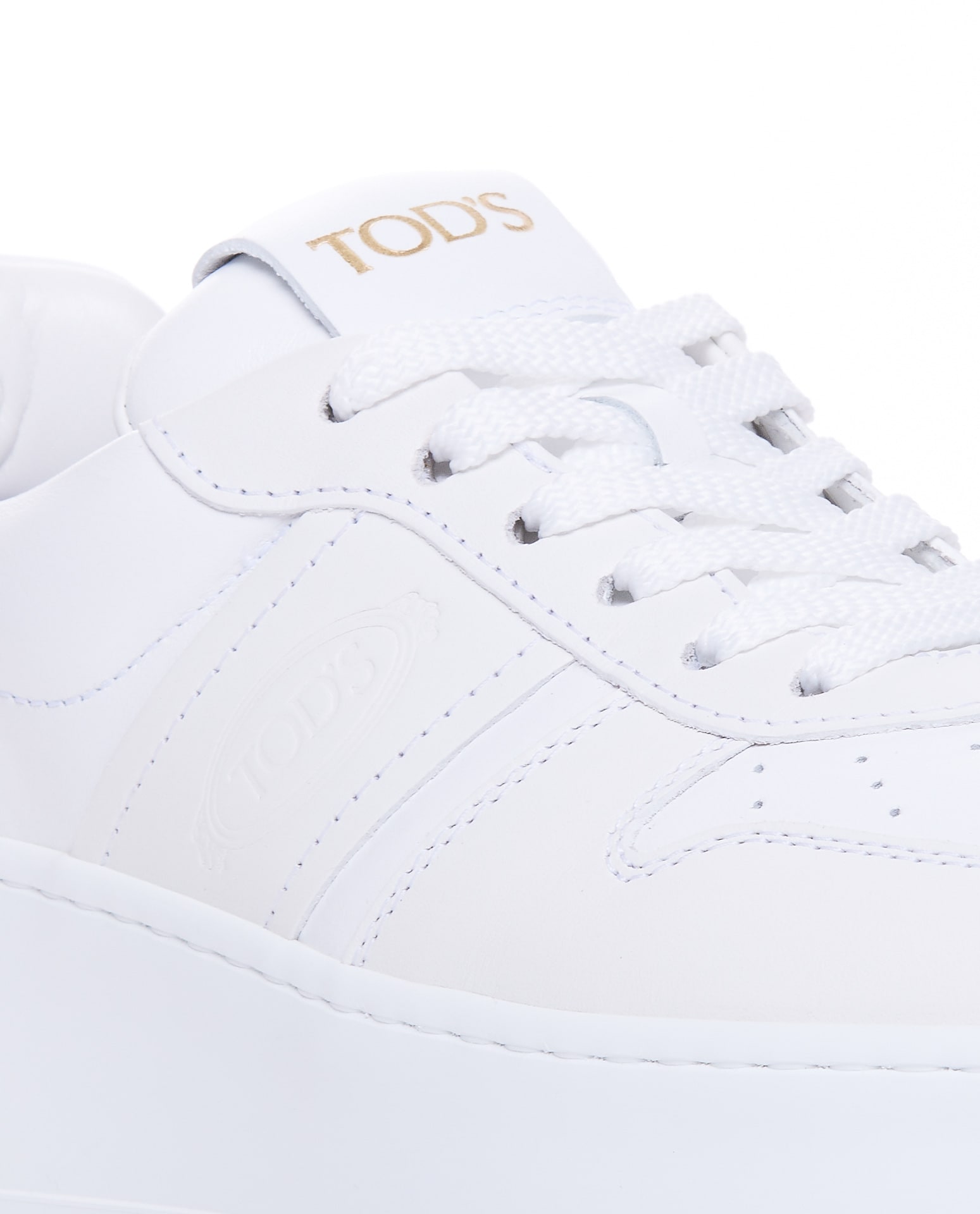 Shop Tod's Platform Sneakers In Bianco