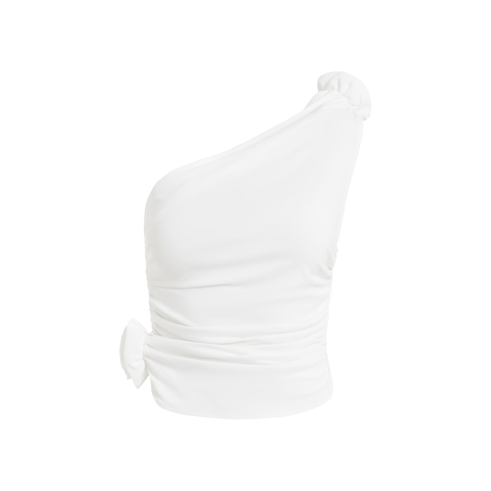 Magda Butrym One-shoulder Jersey Top In Cream
