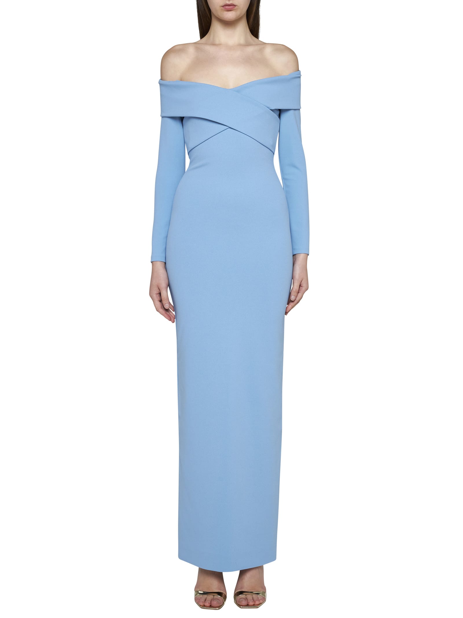 Shop Solace London Dress In Bluebell