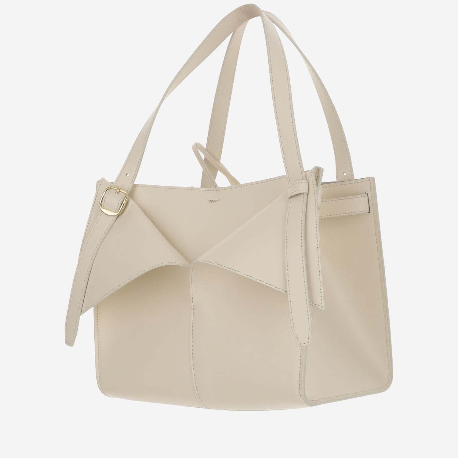 Shop Coperni Cabas Leather Handbag In Bei Beige