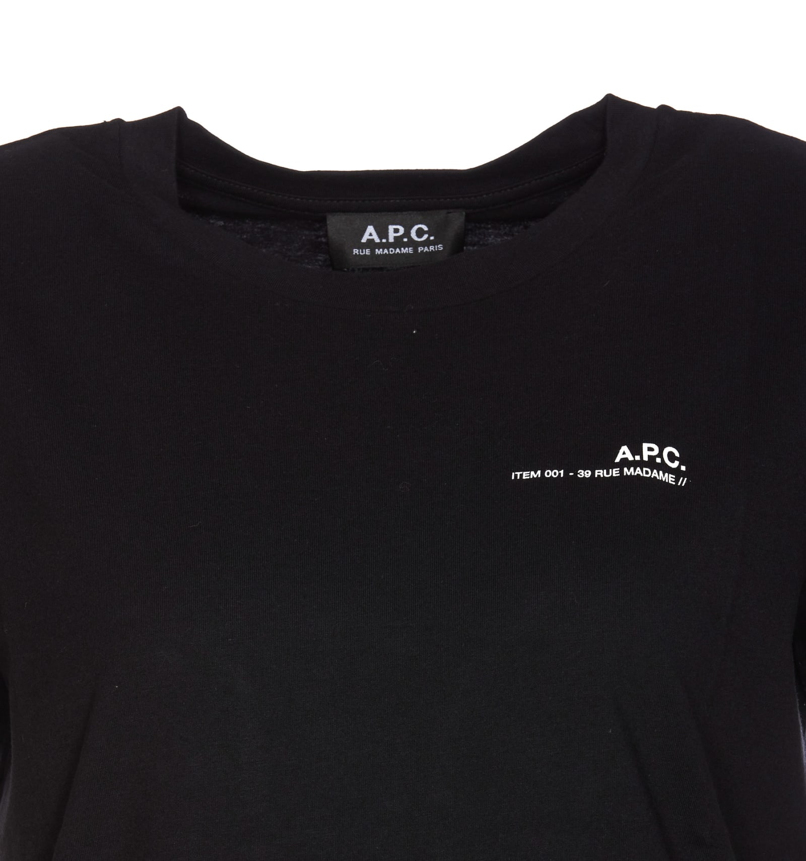 Shop Apc Item Logo T-shirt In Black