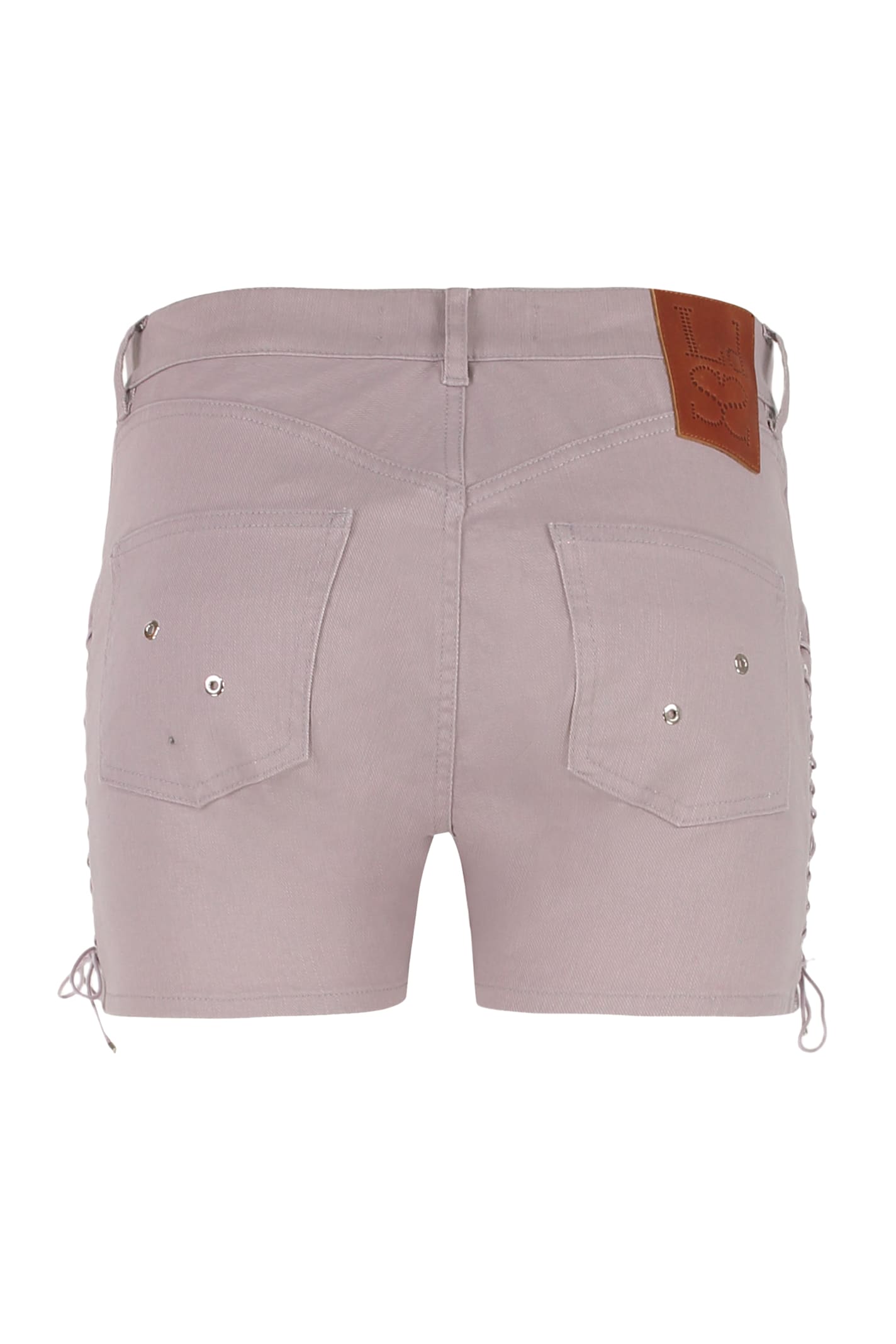 Ludovic De Saint Sernin Tailored Straight Shorts Eyelet Detailing In Neutral