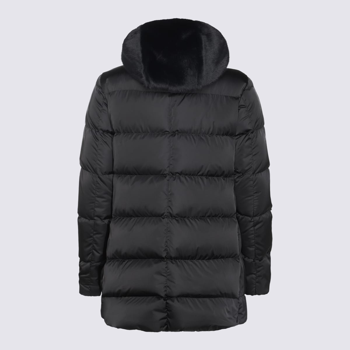 Shop Herno Black Down Jacket