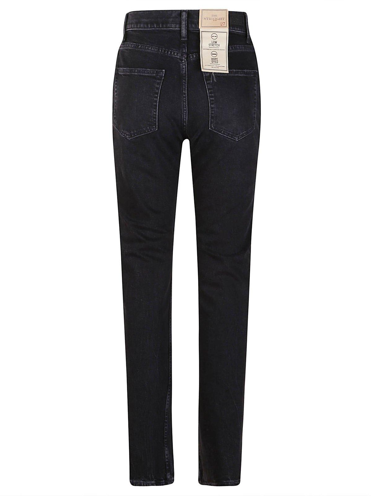 Shop Ralph Lauren High-waisted Straight-fit Jeans In Sines Wash
