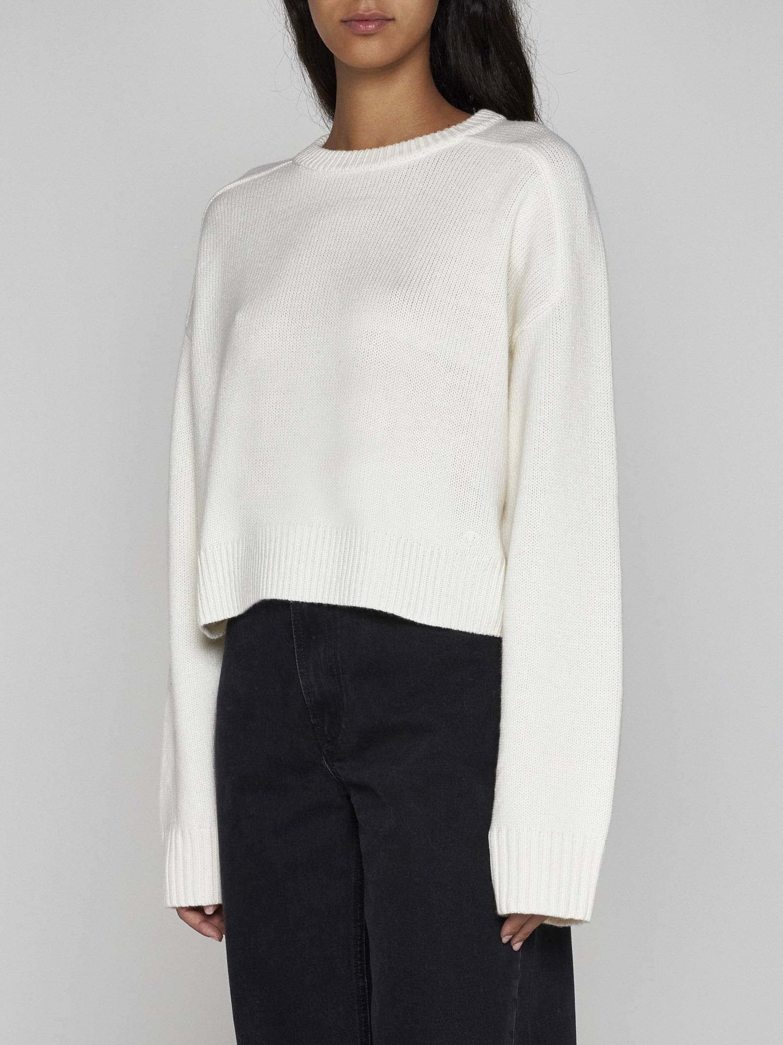 Shop Loulou Studio Bruzzi Wool And Cashmere Sweater In Ivory