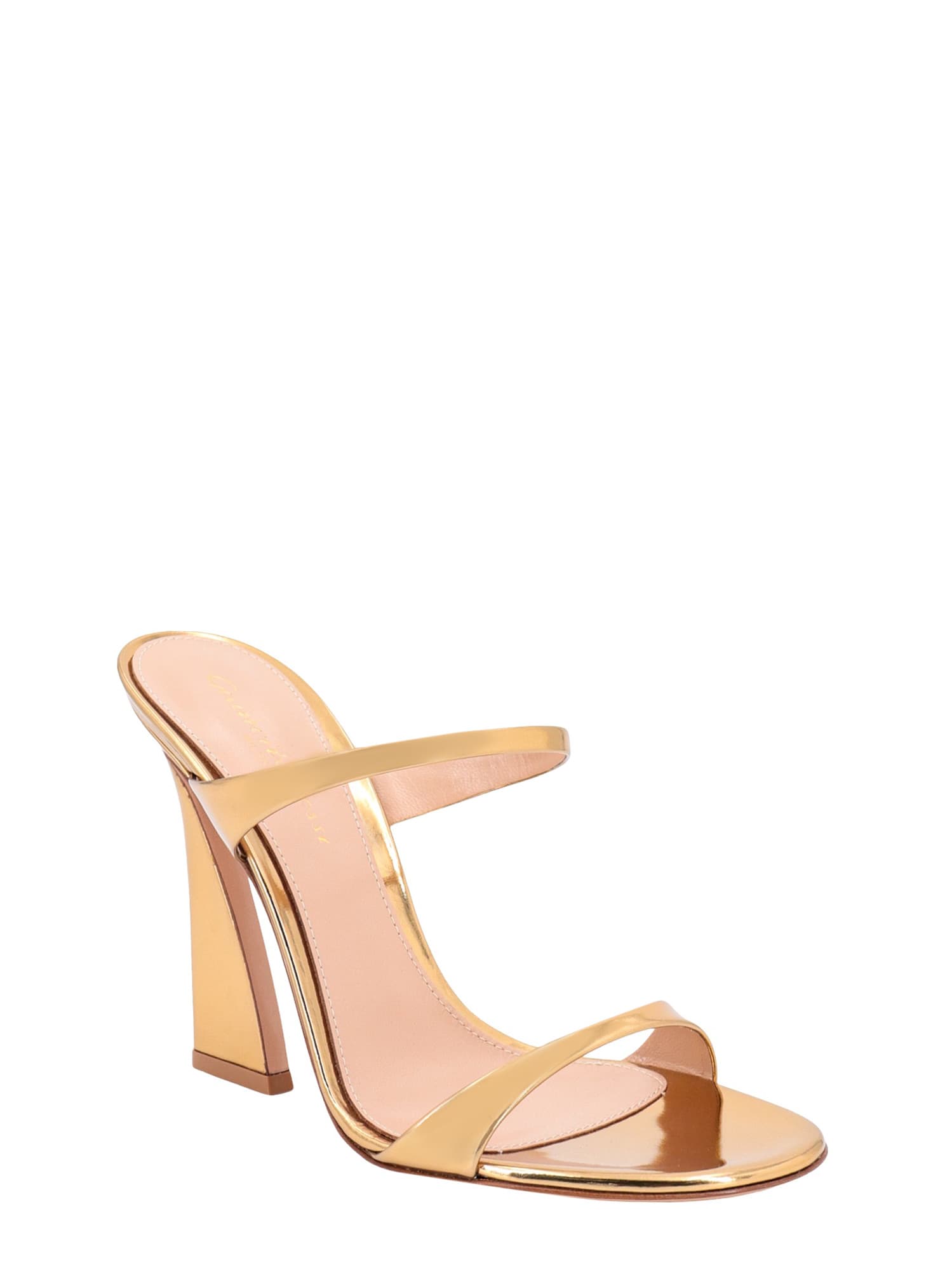 Shop Gianvito Rossi Aura Sandals In Gold