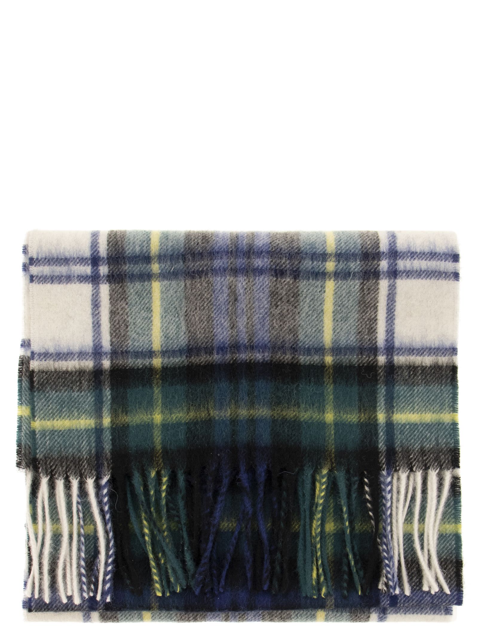 Barbour Wool Scarf Check In Green