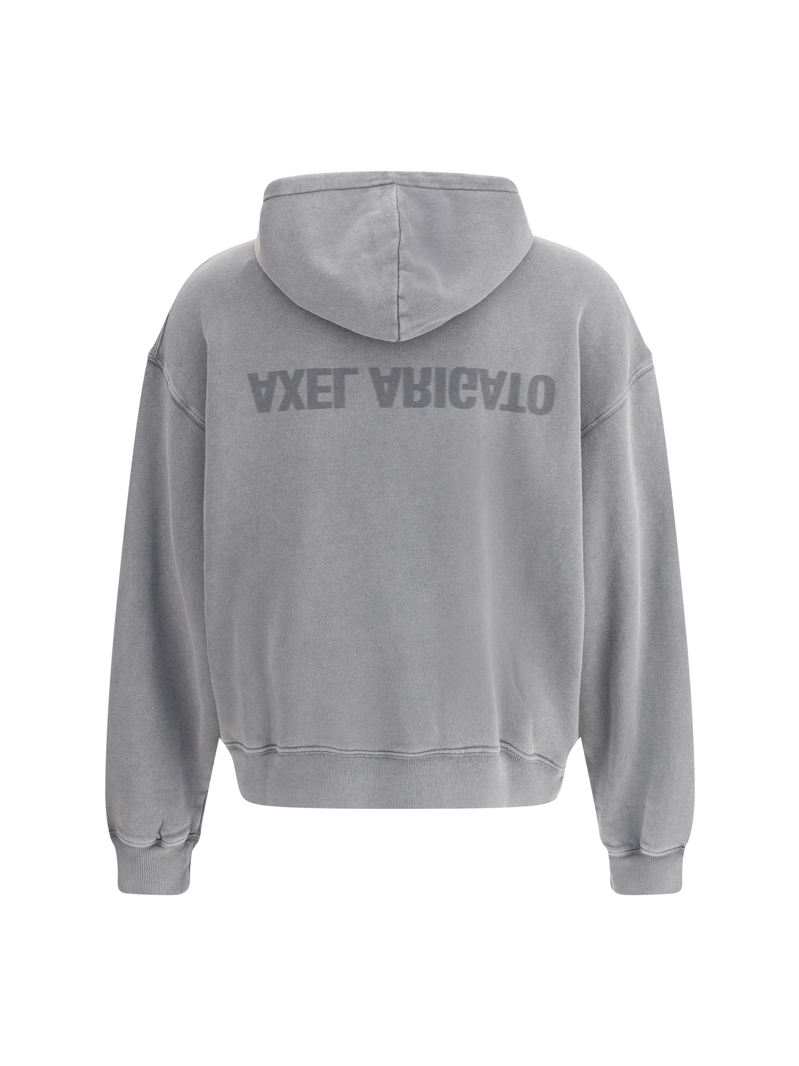 Axel Arigato Cotton Logo Hoodie Kangaroo Pocket In Gray