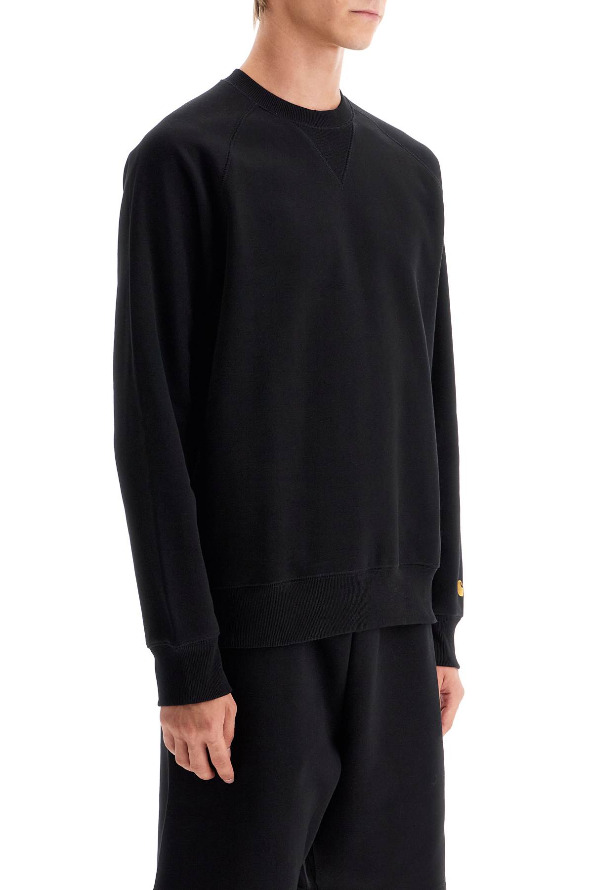 Shop Carhartt Raglan Chase Rag In Black / Gold (black)