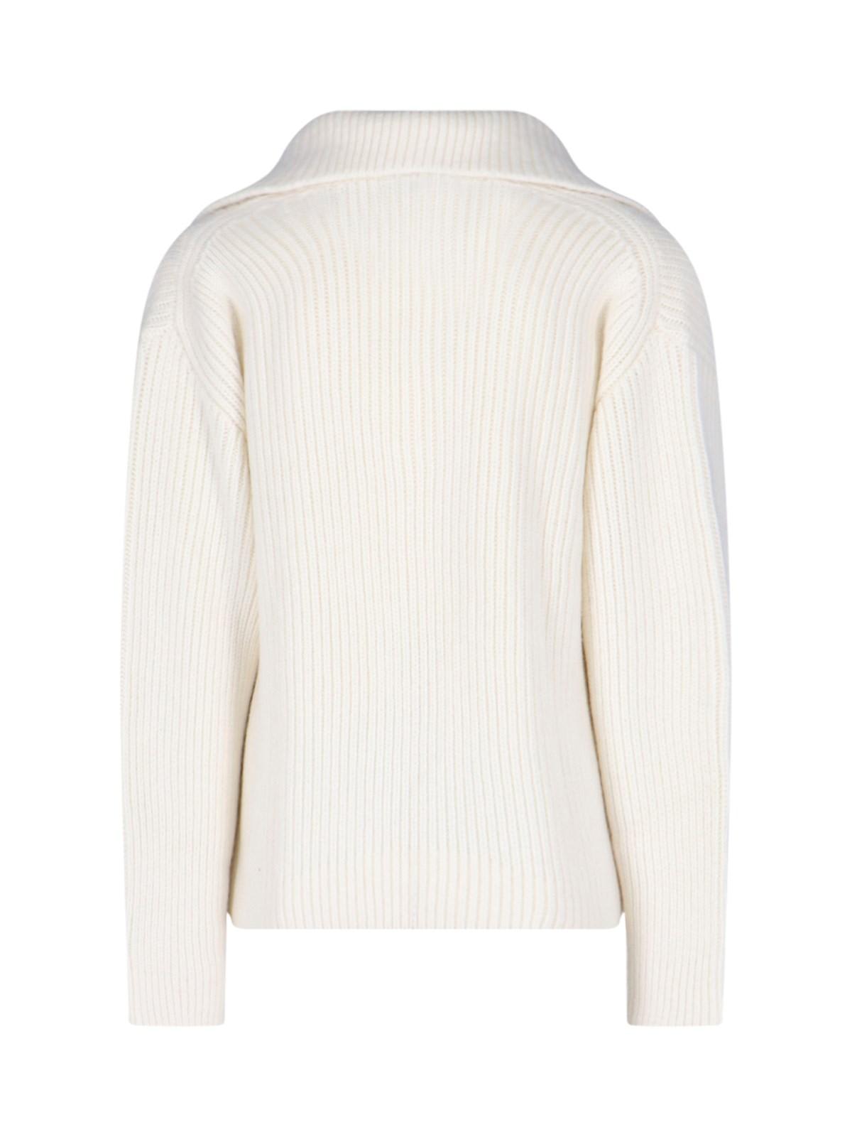 Shop Bottega Veneta Ribbed Sweater In White