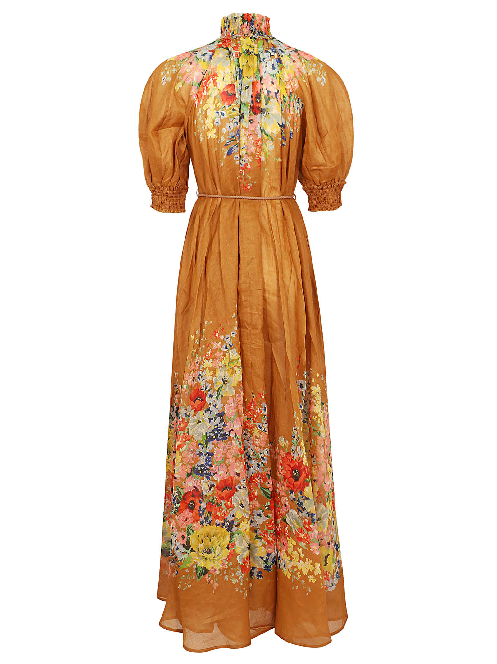 Shop Zimmermann Alight Swing Maxi Dress In Tafl Tan Floral
