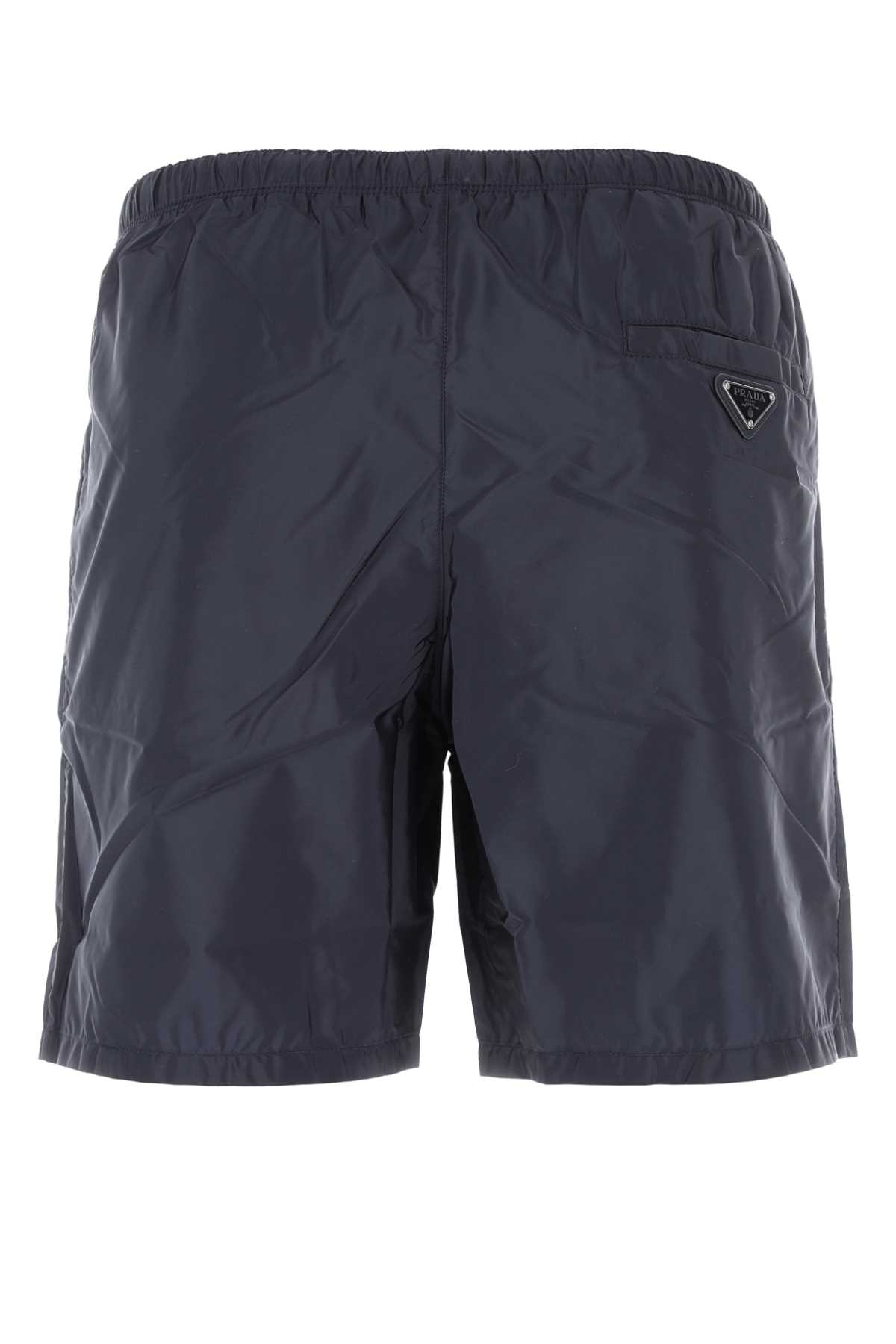 Shop Prada Midnight Blue Nylon Swimming Shorts In F0abb