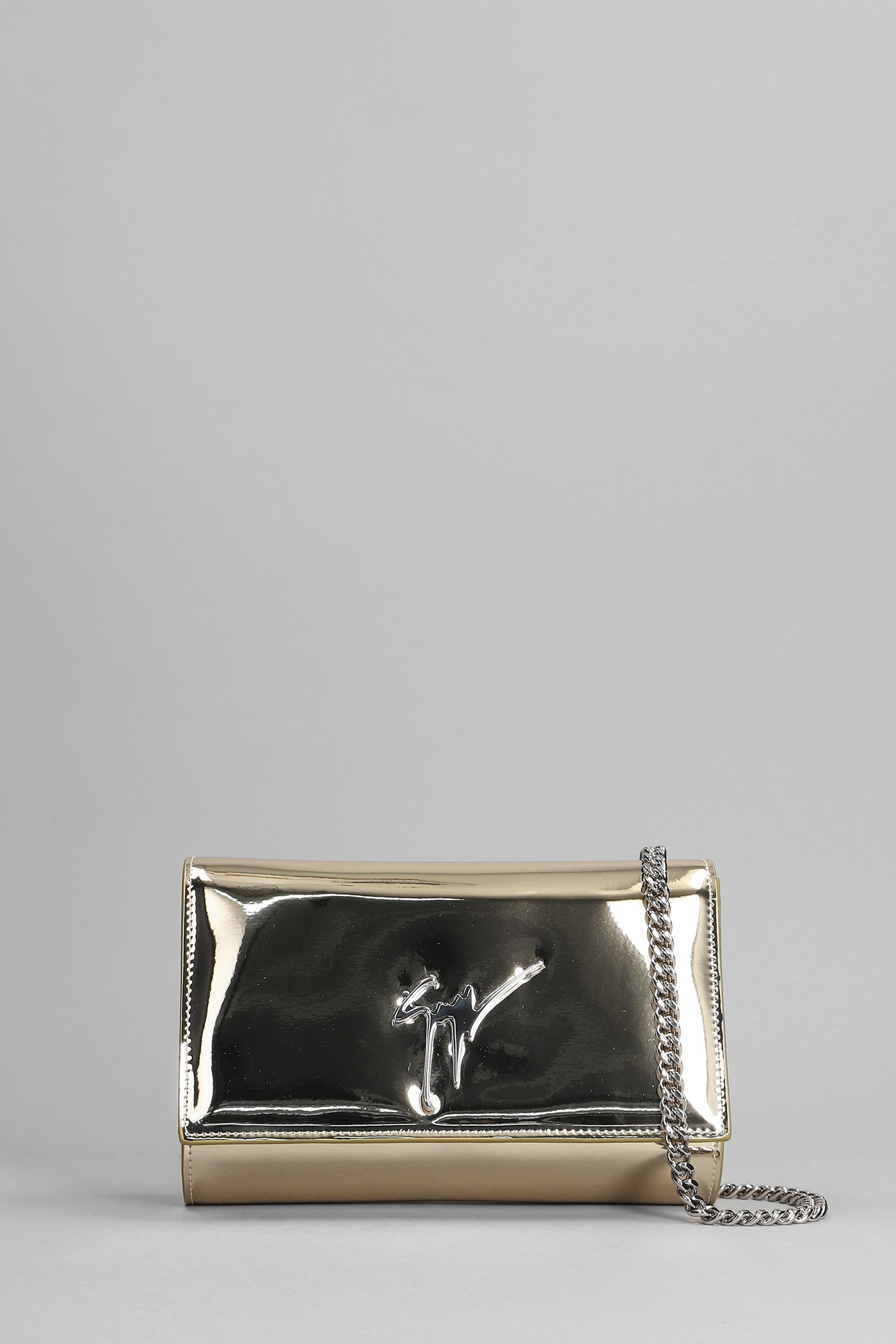 Giuseppe Zanotti Cleopatra Shoulder Bag In Platinum Leather