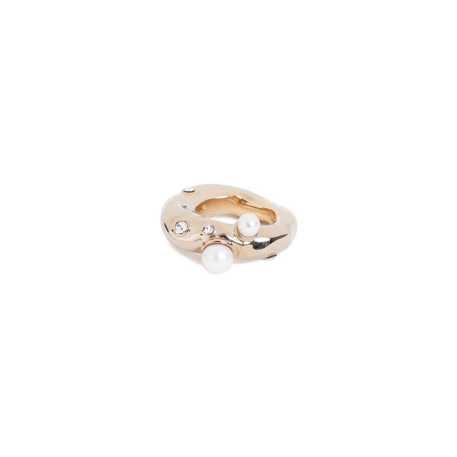 Shop Dries Van Noten Embellished Ring In Golden