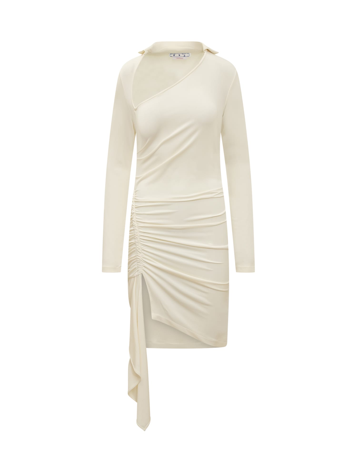 Off-white Vi-crepe Dress In White