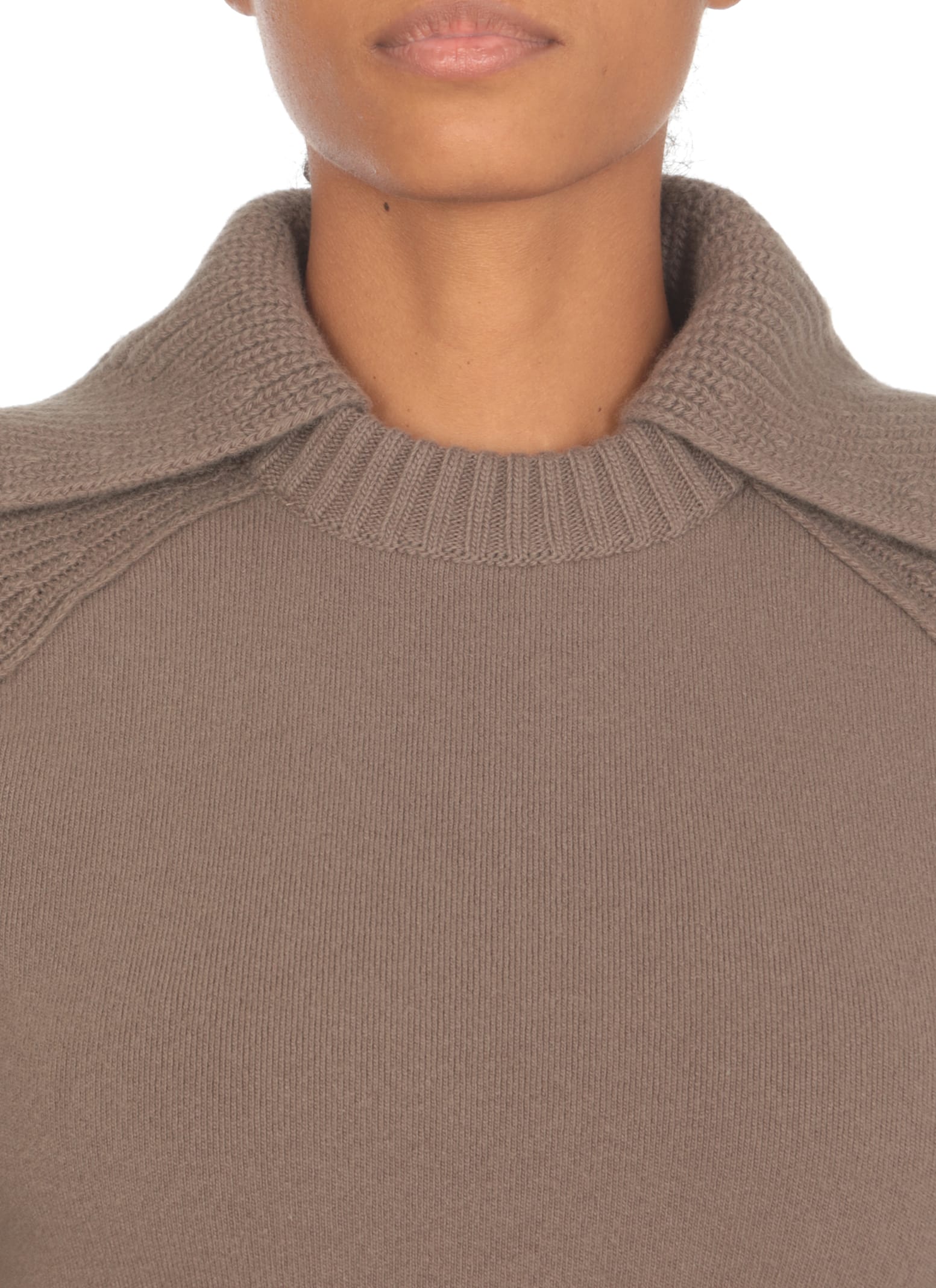 Shop Lanvin Virgin Wool And Cashmere Sweater In Brown