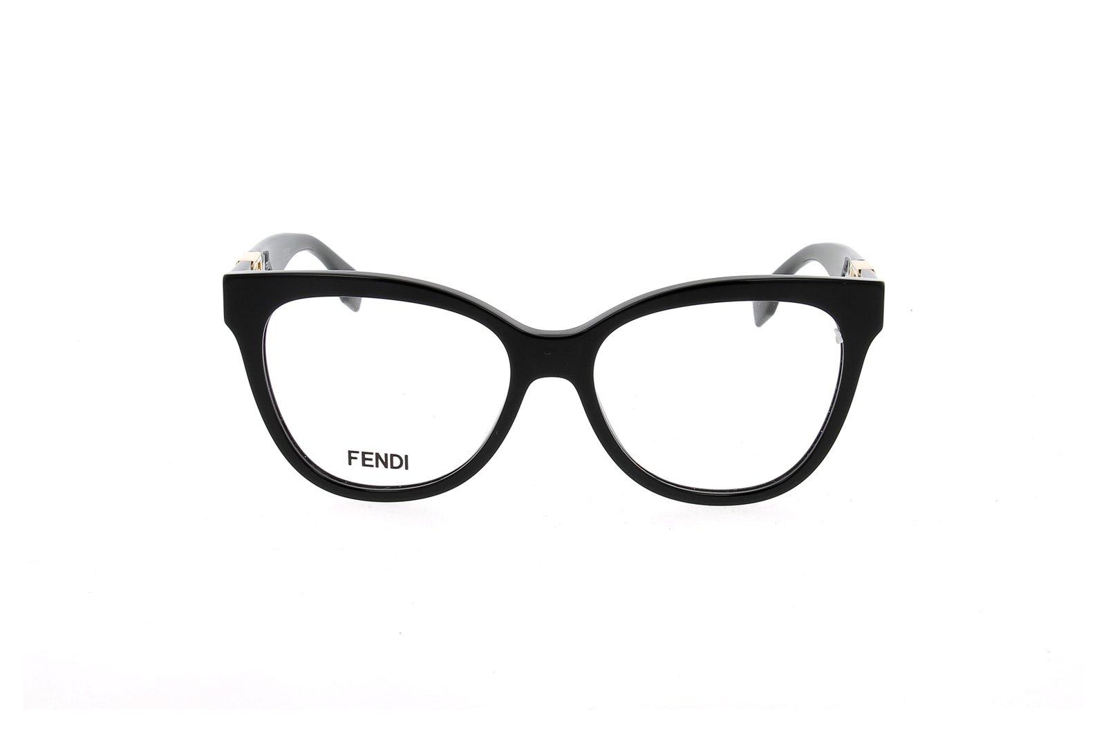 Fendi Cat-eye Frame Glasses In 001 - Black