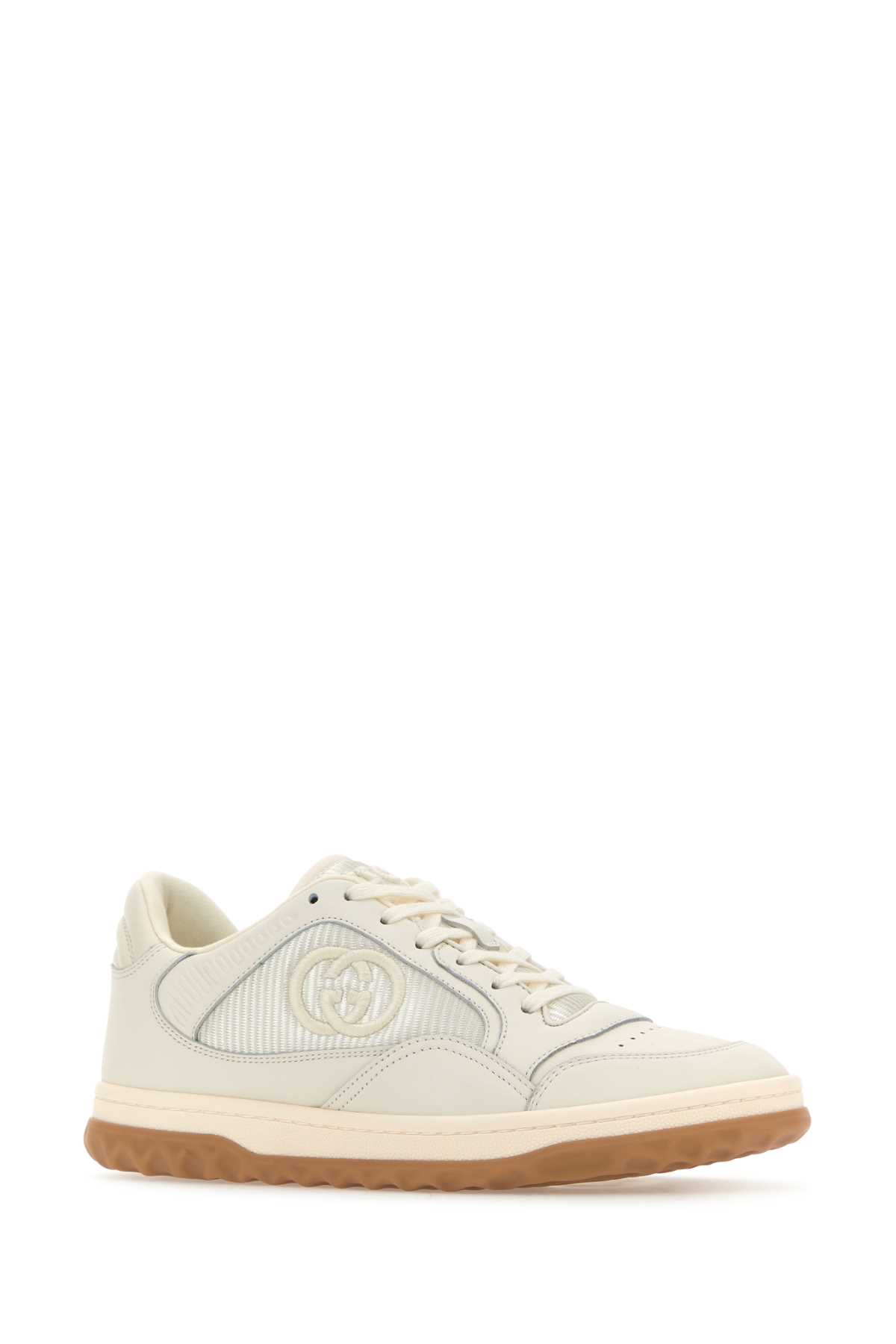 Gucci Chalk Fabric And Leather Mac80 Sneakers In Ofwhowhowhowh