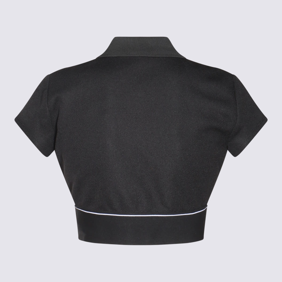 Shop Alexander Wang Black Viscose Polo Shirt