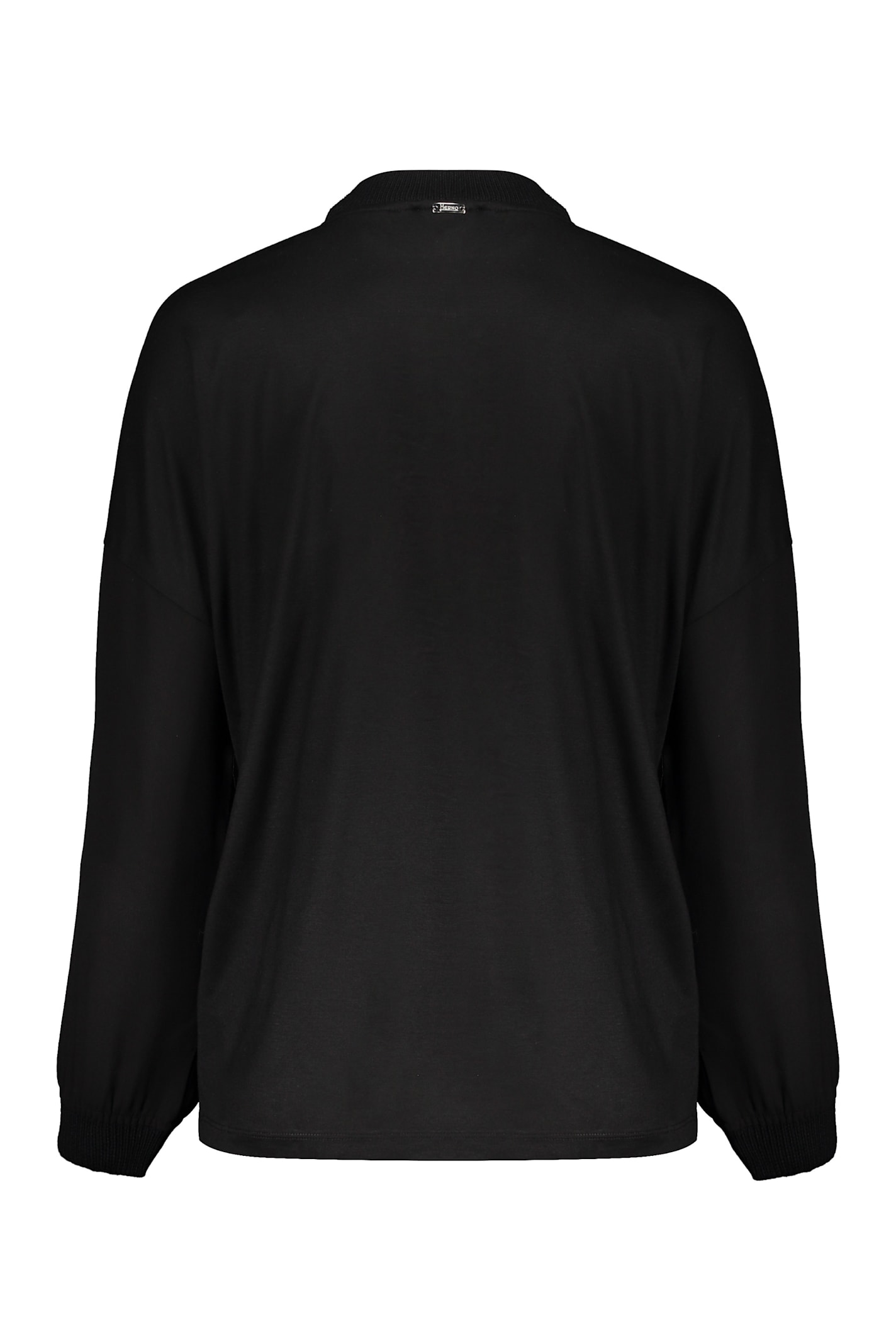 Herno Crew-neck Blouse In Black