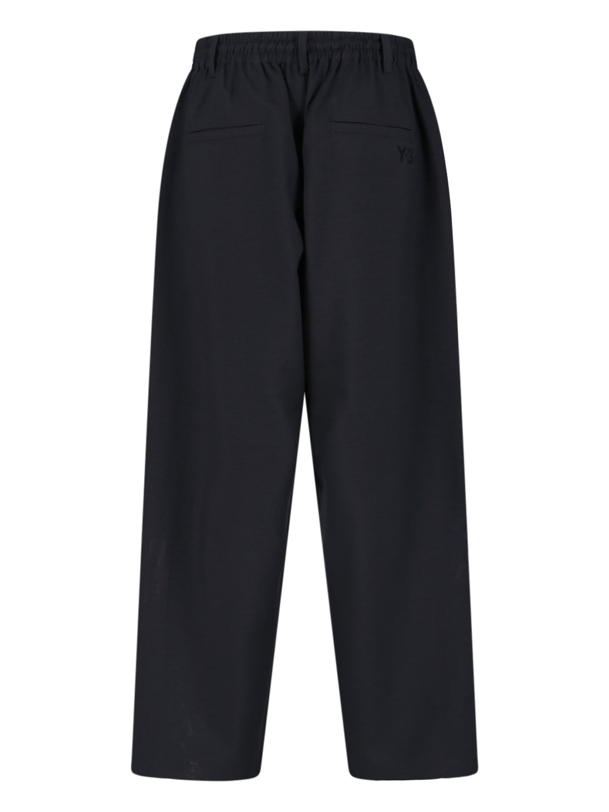 Y-3 Straight Trousers With Back Pocket And Side Stripes In Black