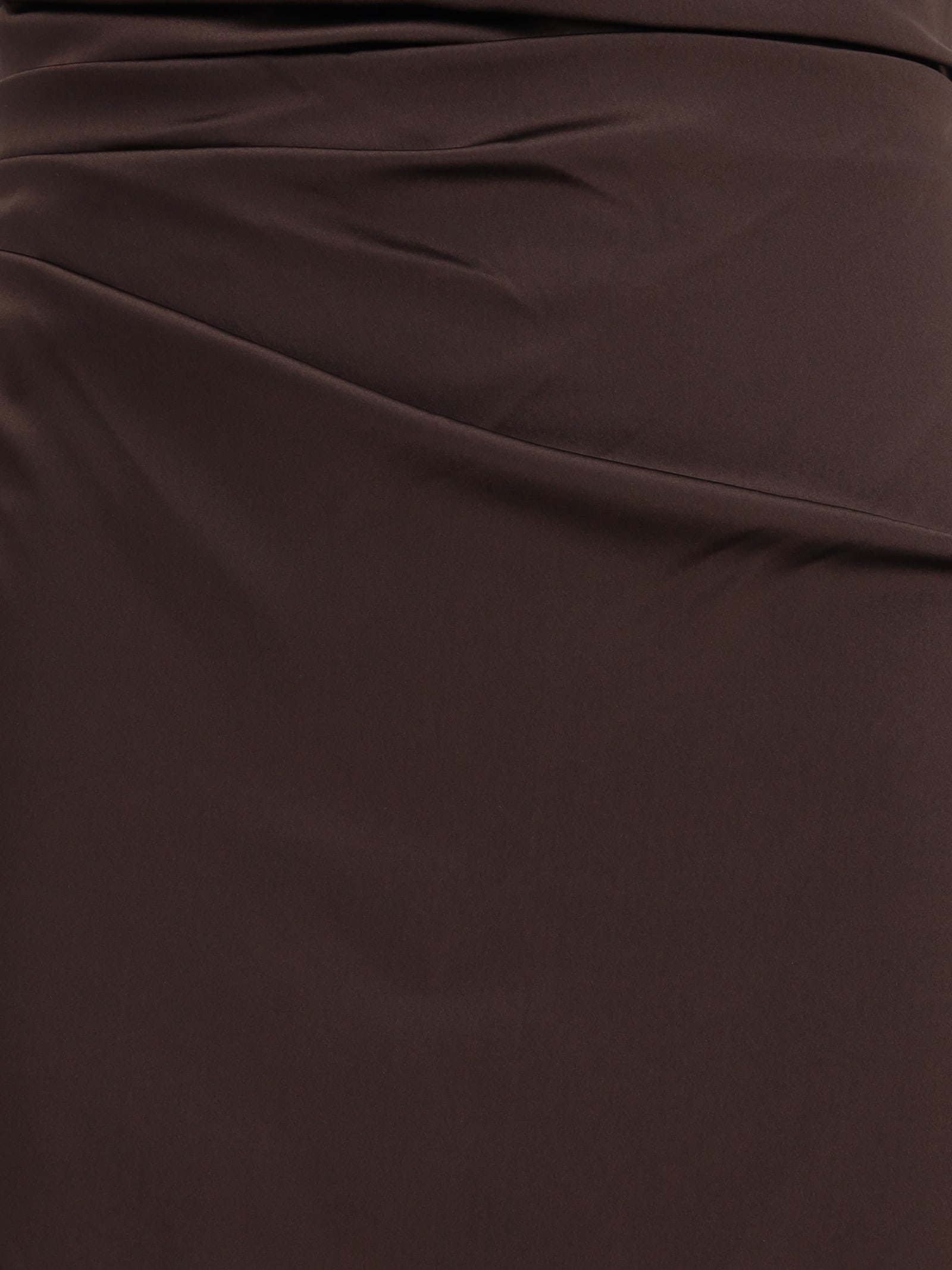 Staud Long Phare Dress In Brown