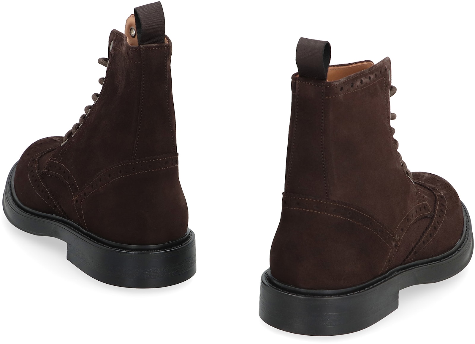 Bruno Magli Leather Lace-up Boots In Brown