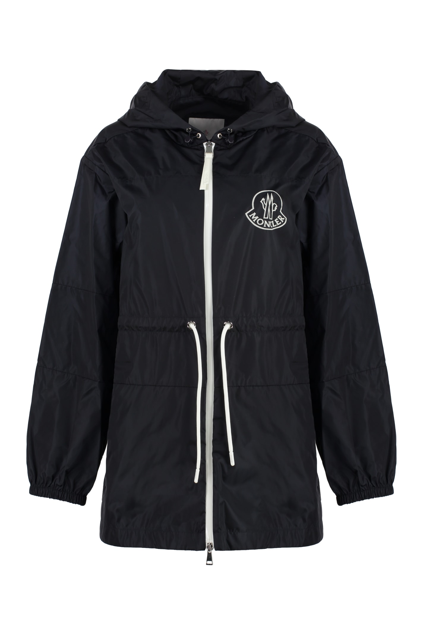 Moncler Veirade Hooded Shell Jacket In Blue