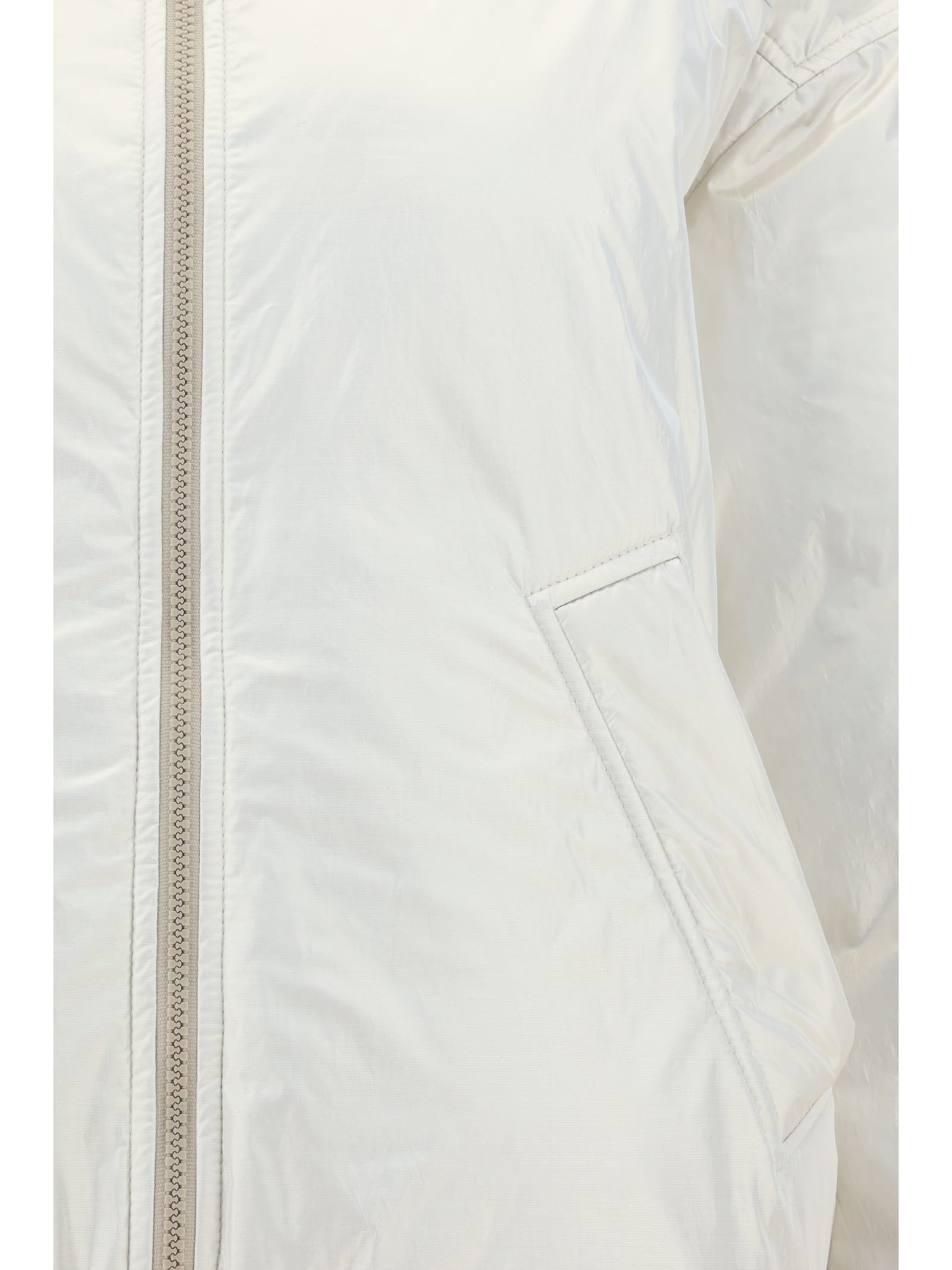 Shop Brunello Cucinelli Reversible Down Jacket In Platino