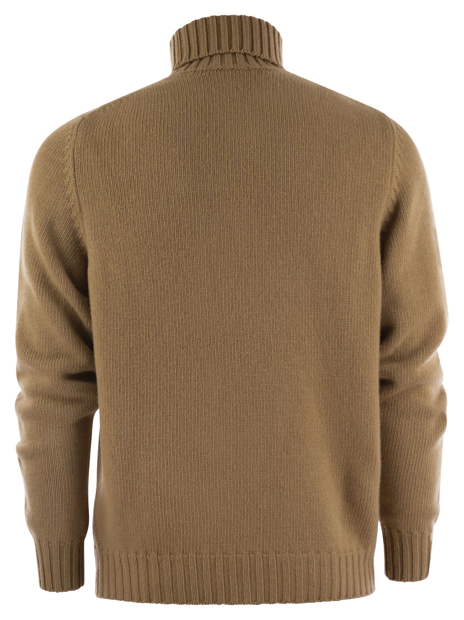 Shop Fedeli Wool And Cashmere Turtleneck Jumper In Camel