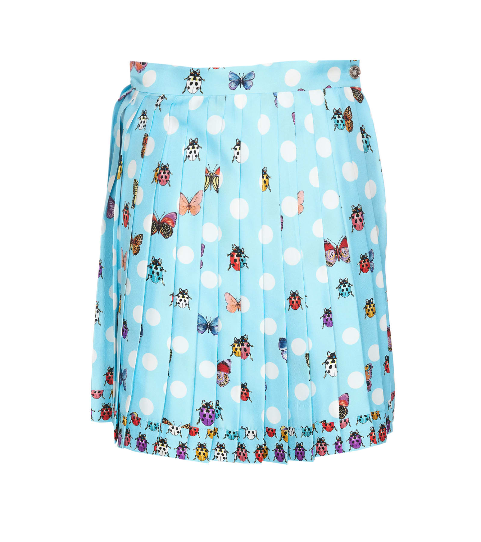 Butterflies Pleated Silk Skirt
