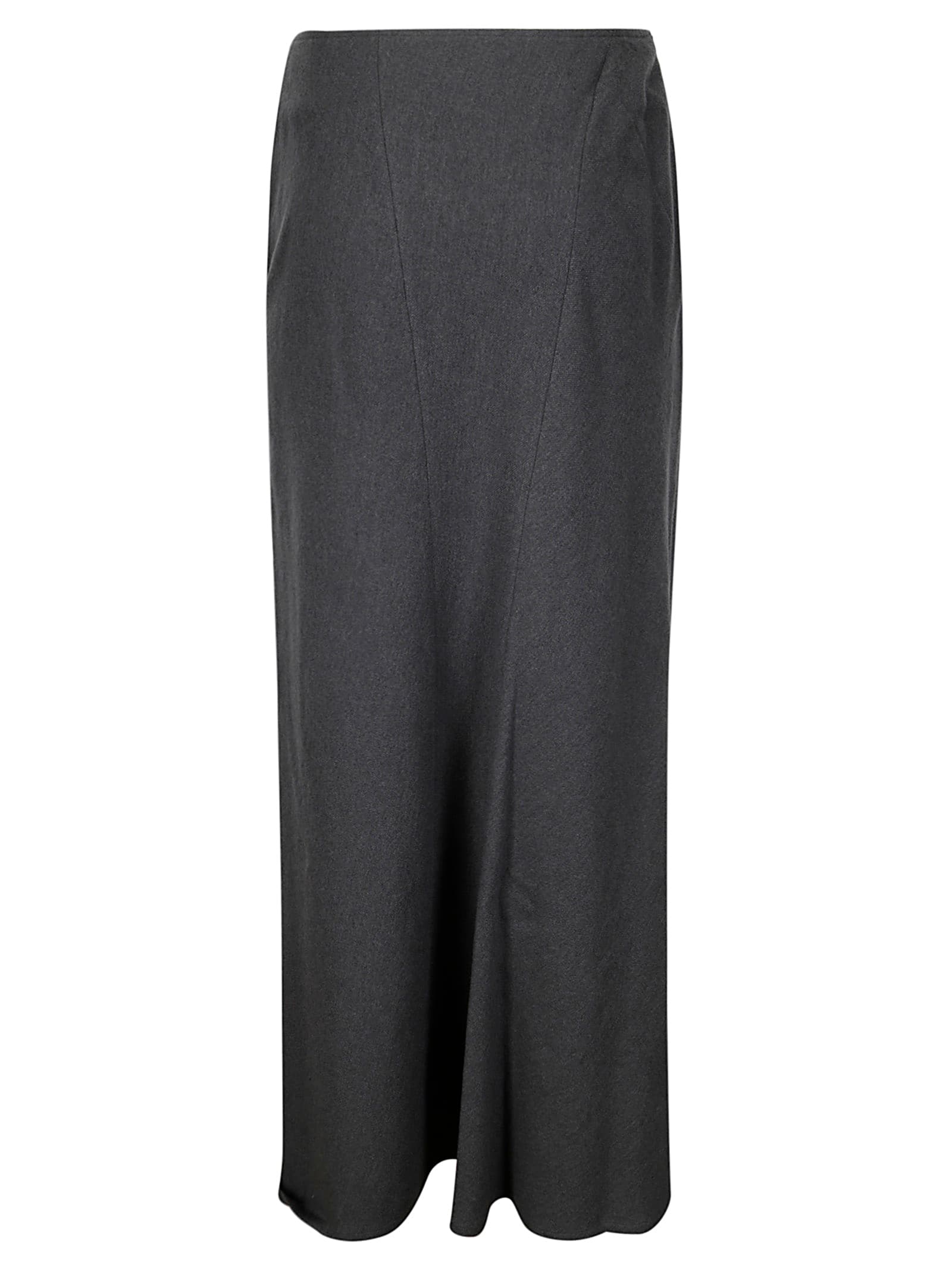 Shop Yohji Yamamoto L Pocket Flare Skirt In Grey