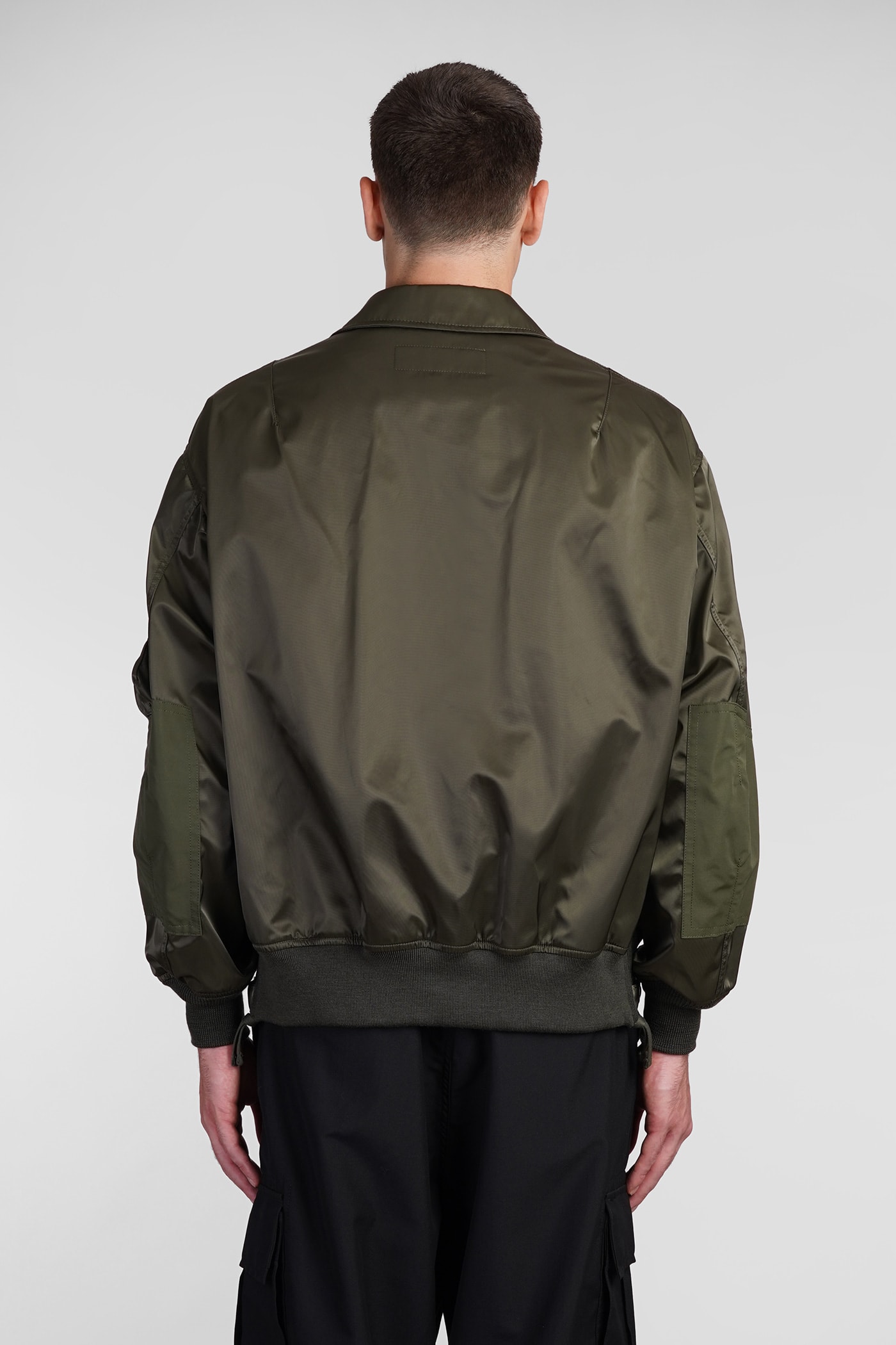 Shop Comme Des Garçons Homme Deux Bomber In Green Nylon