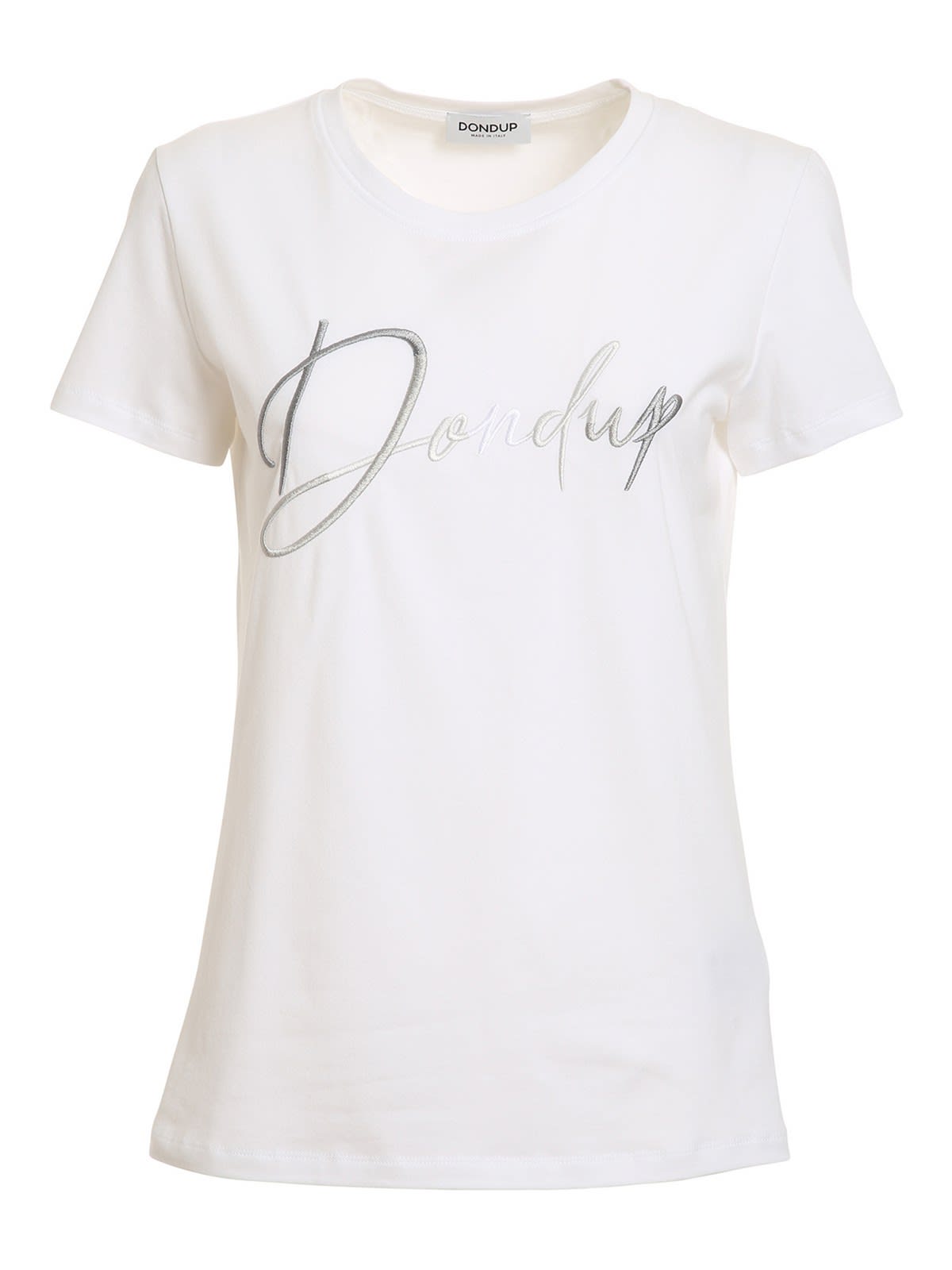Dondup T-shirt Con Logo In Rilievo Bianca S007js0241dco2dd000