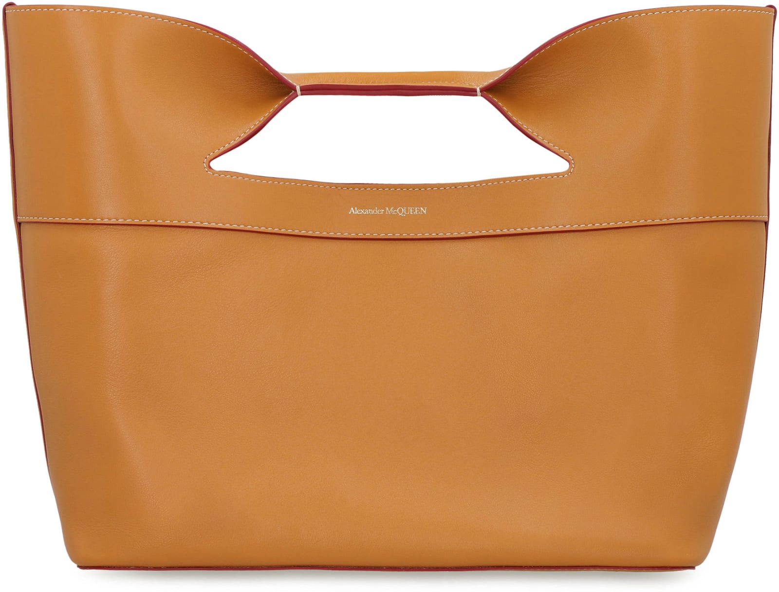 Shop Alexander Mcqueen The Bow Leather Bag