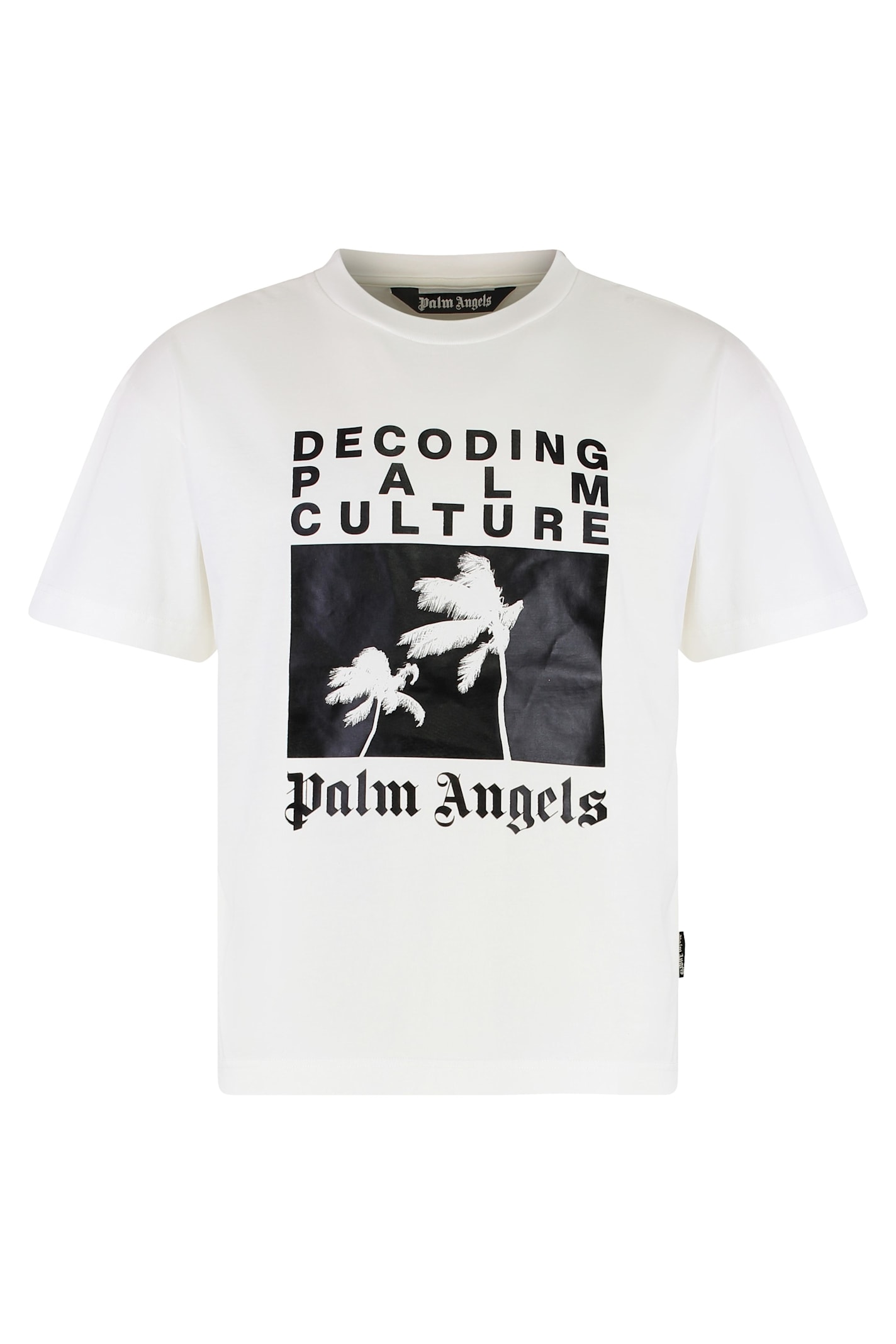 Palm Angels Logo Cotton T-shirt In White
