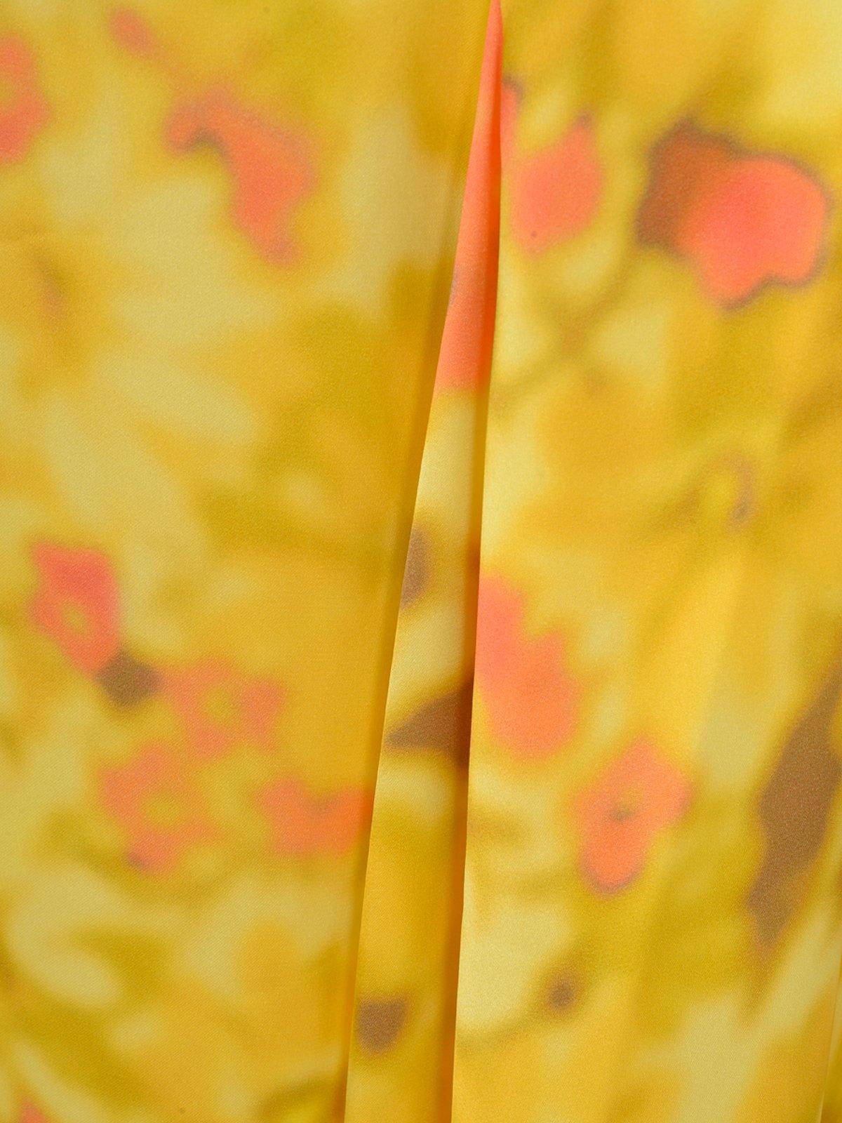 Shop Acne Studios All-over Floral Printed Dress In Yellow