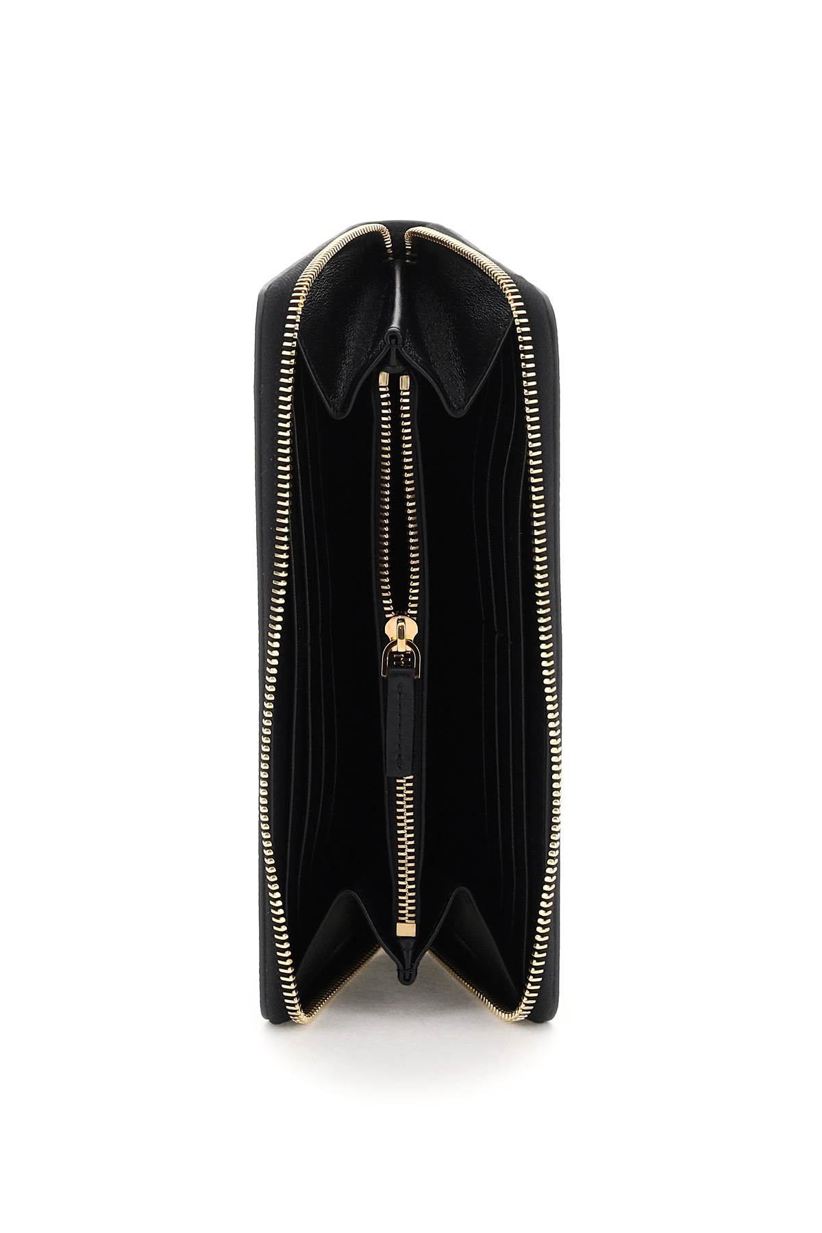 Shop Versace La Medusa Wallet In Black  Gold (black)
