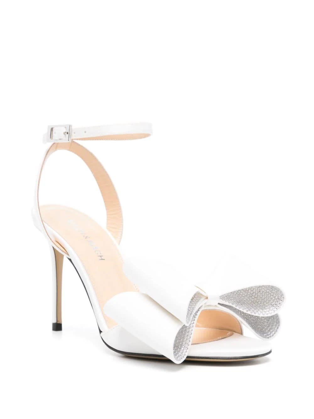 Shop Mach &amp; Mach Le Cadeau 95 Mm Sandals In White Satin