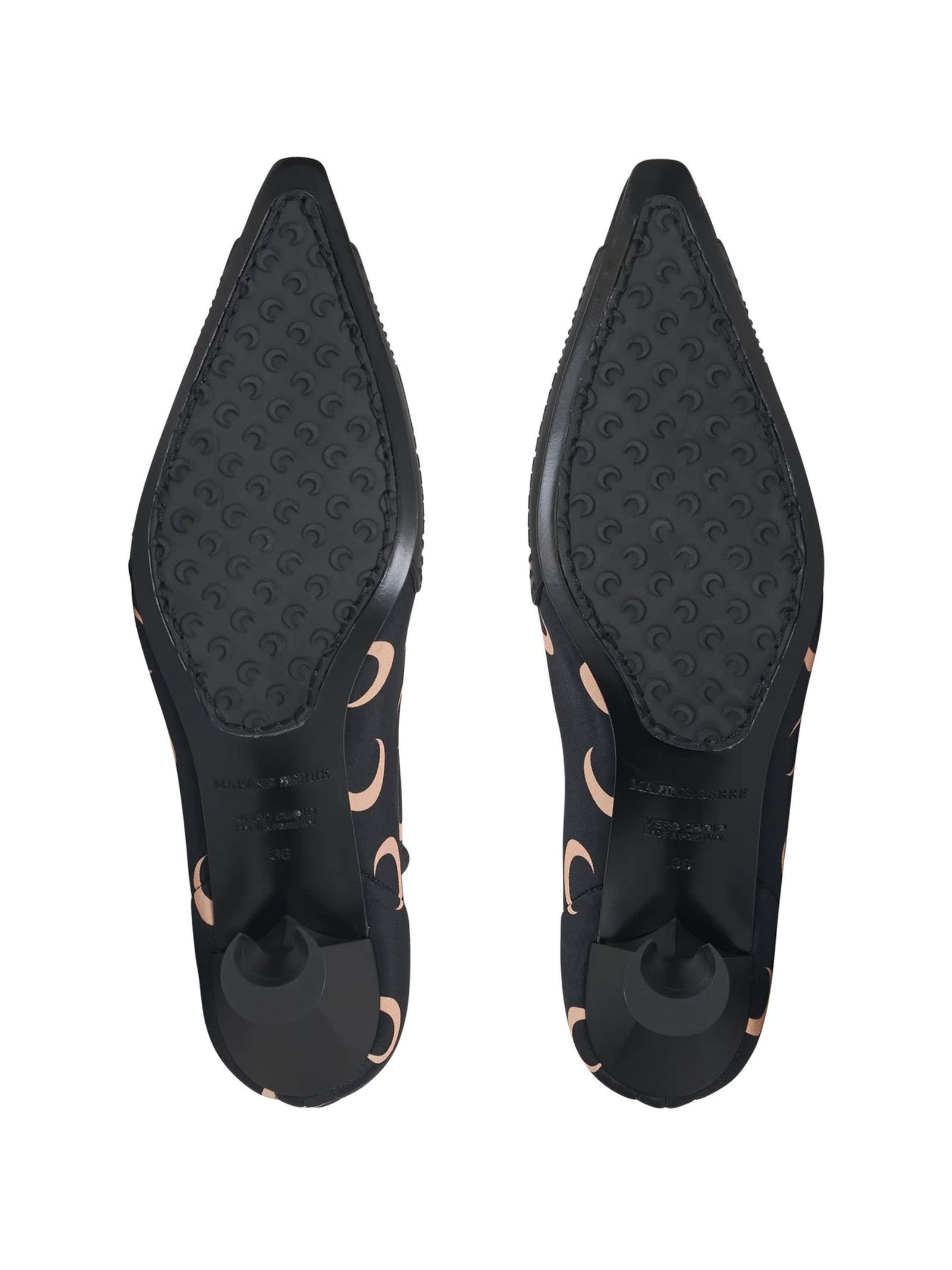 Marine Serre Moon Printed Jersey Ms Boots In Black