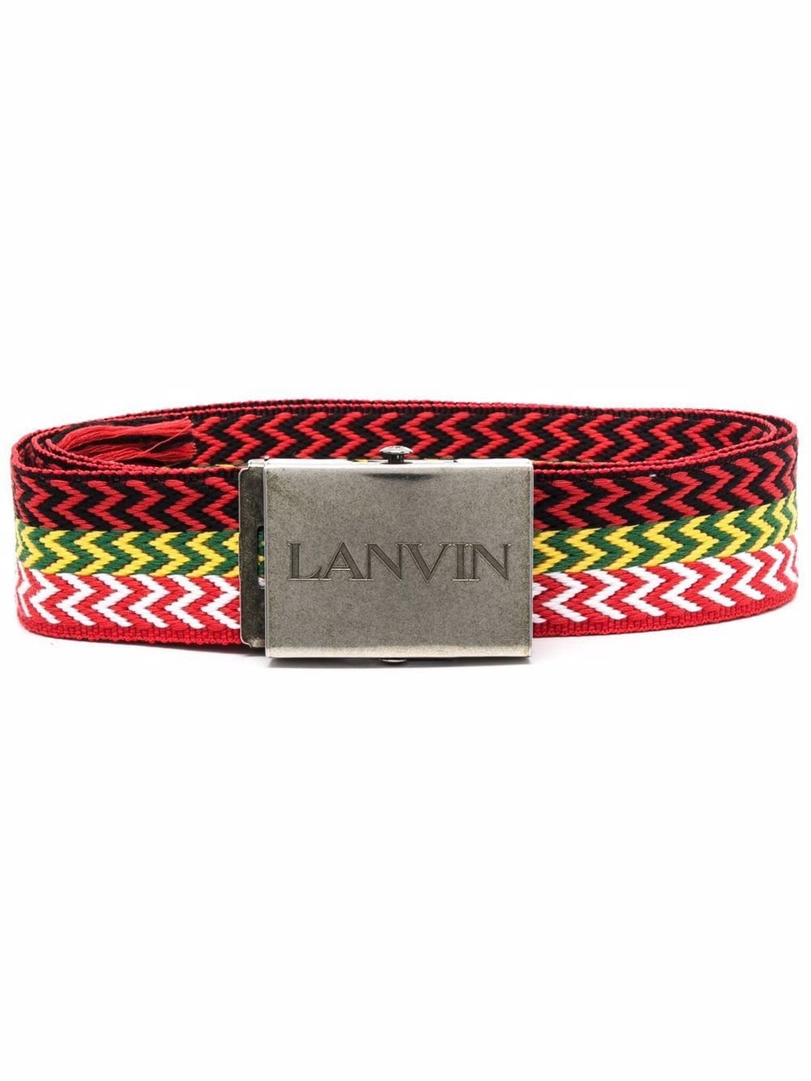 Lanvin Multicolour Chevron Print Belt