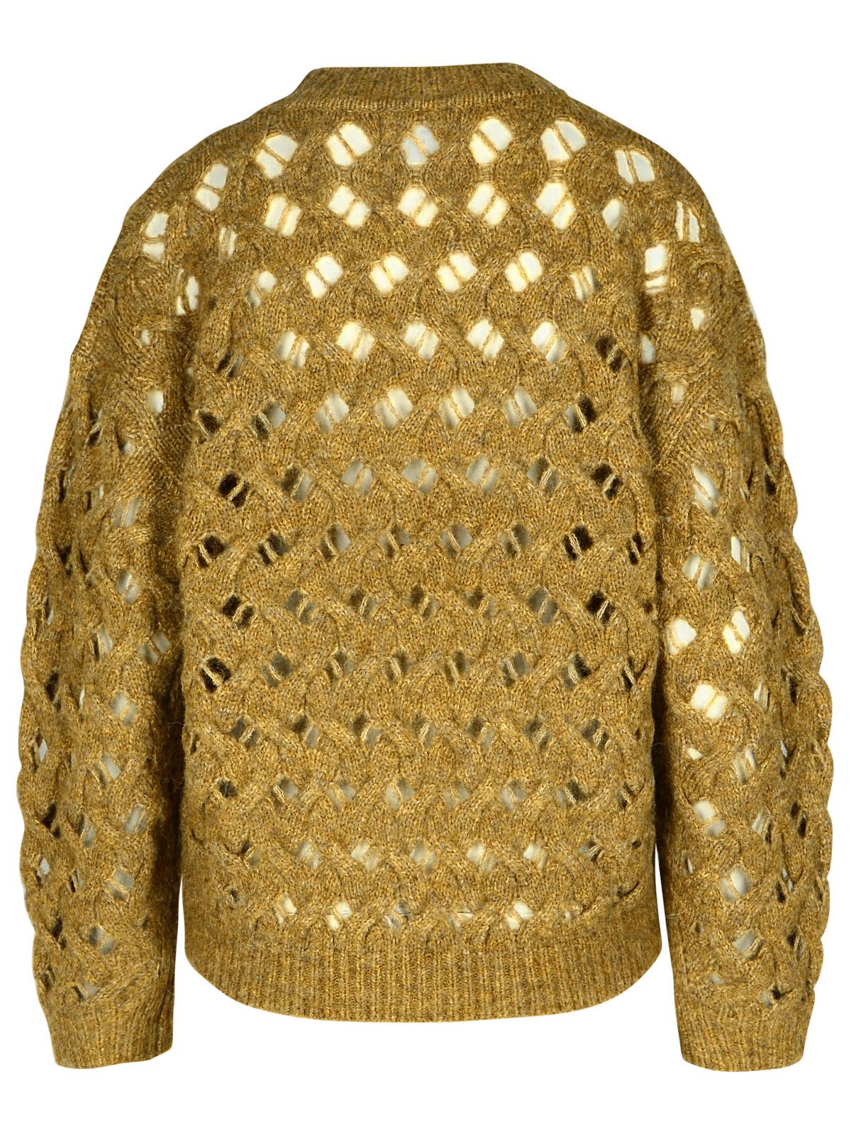 Shop Marant Etoile Aurelia Beige Acrylic Blend Sweater In Yellow