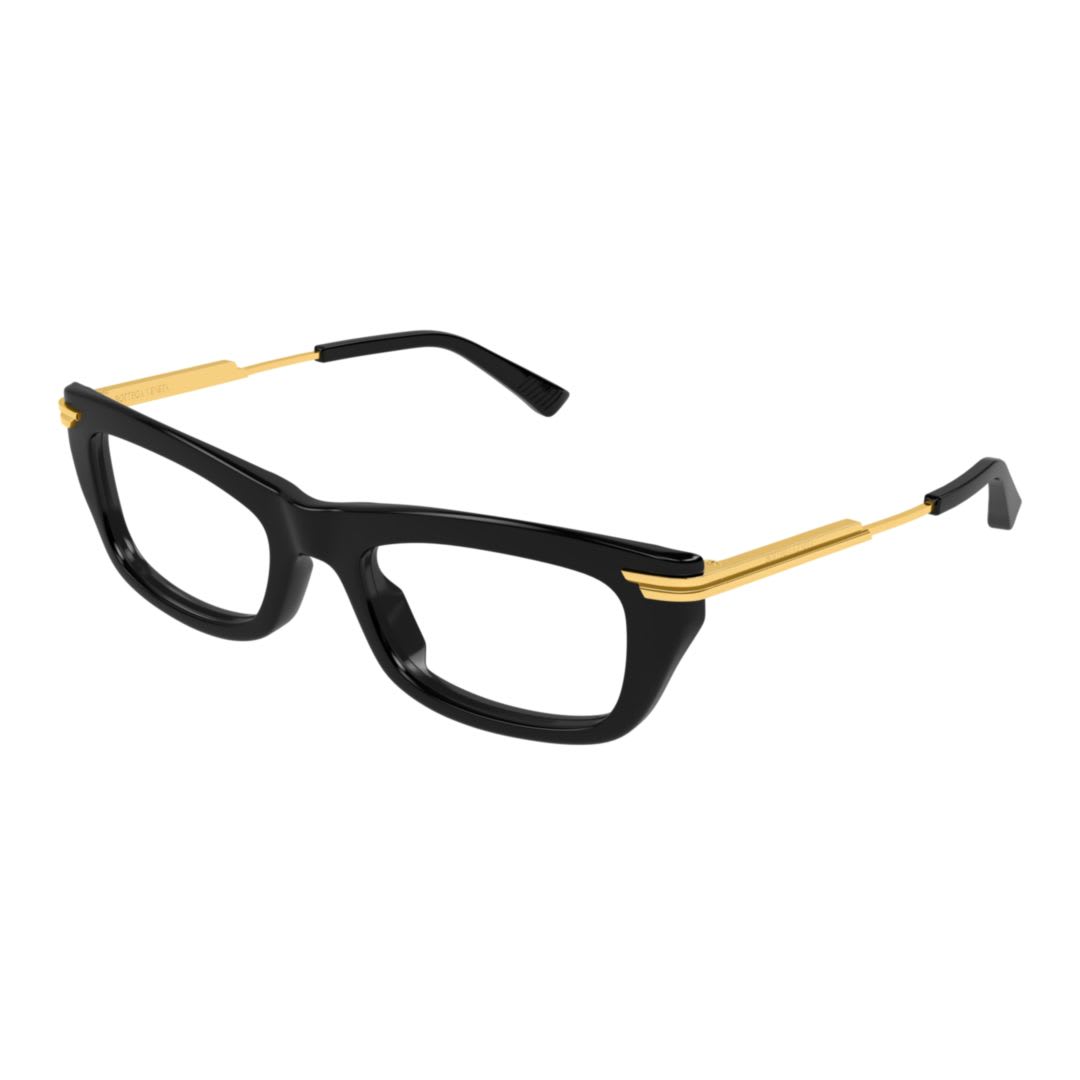 Bottega Veneta Bv1371o Linea Ribbon 002 Havana Gold Glasses In 001